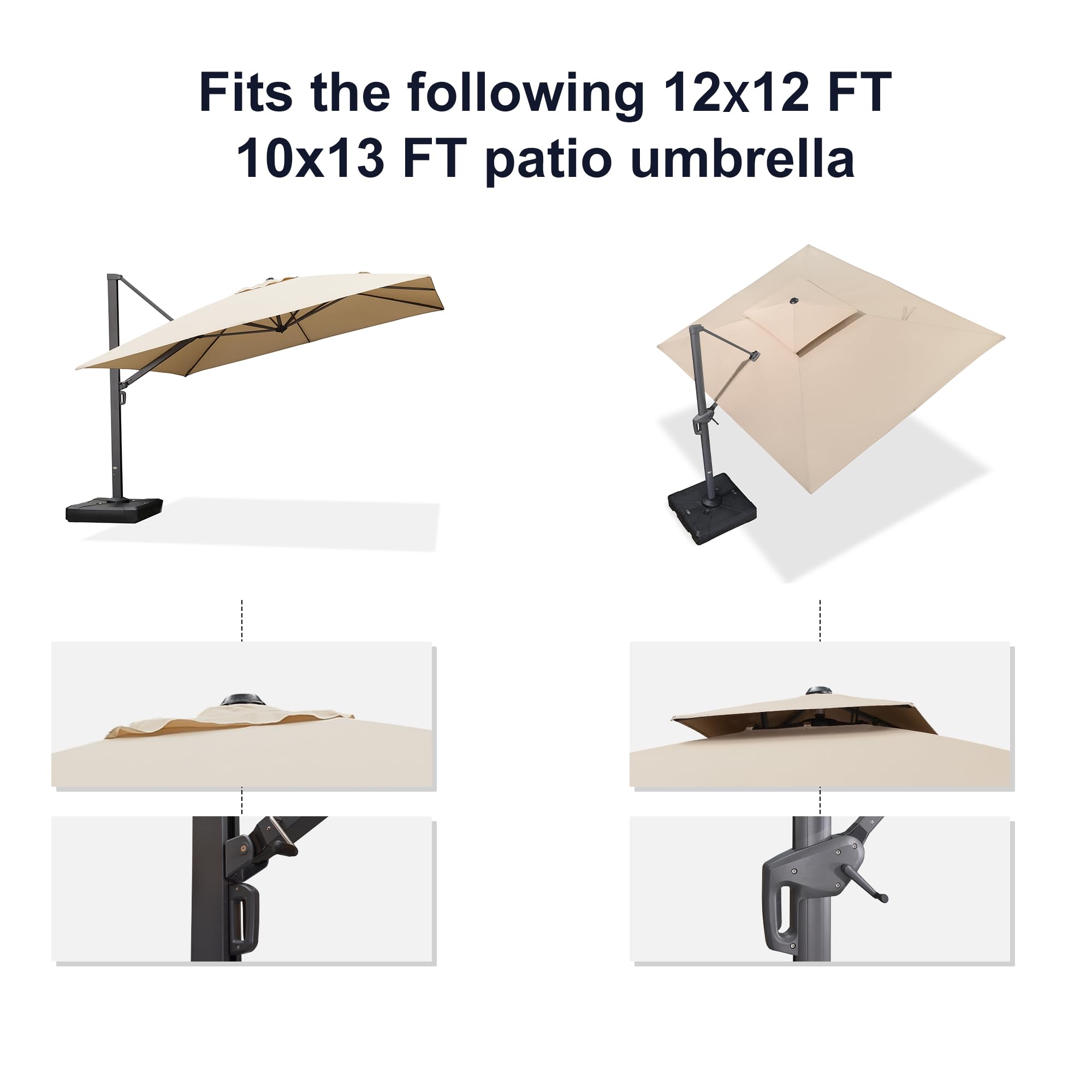 **PURPLE LEAF XN4150 Heavy-Duty Patio Umbrella Base – 330LBS Weighted Stand for Outdoor Market Umbrellas (Sand or Water Fillable) – Perfect for Backyard, Poolside, and Patio Use**