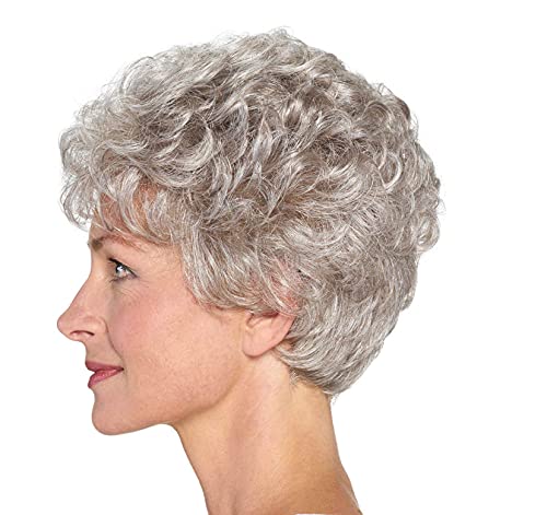 Fluffy Short Curly Wigs for Women - Natural Daily & Queen Costume Cosplay Wig - Perfect for Middle-Aged Women & Girls - Great for Parties, Halloween, Cosplay & Everyday Wear