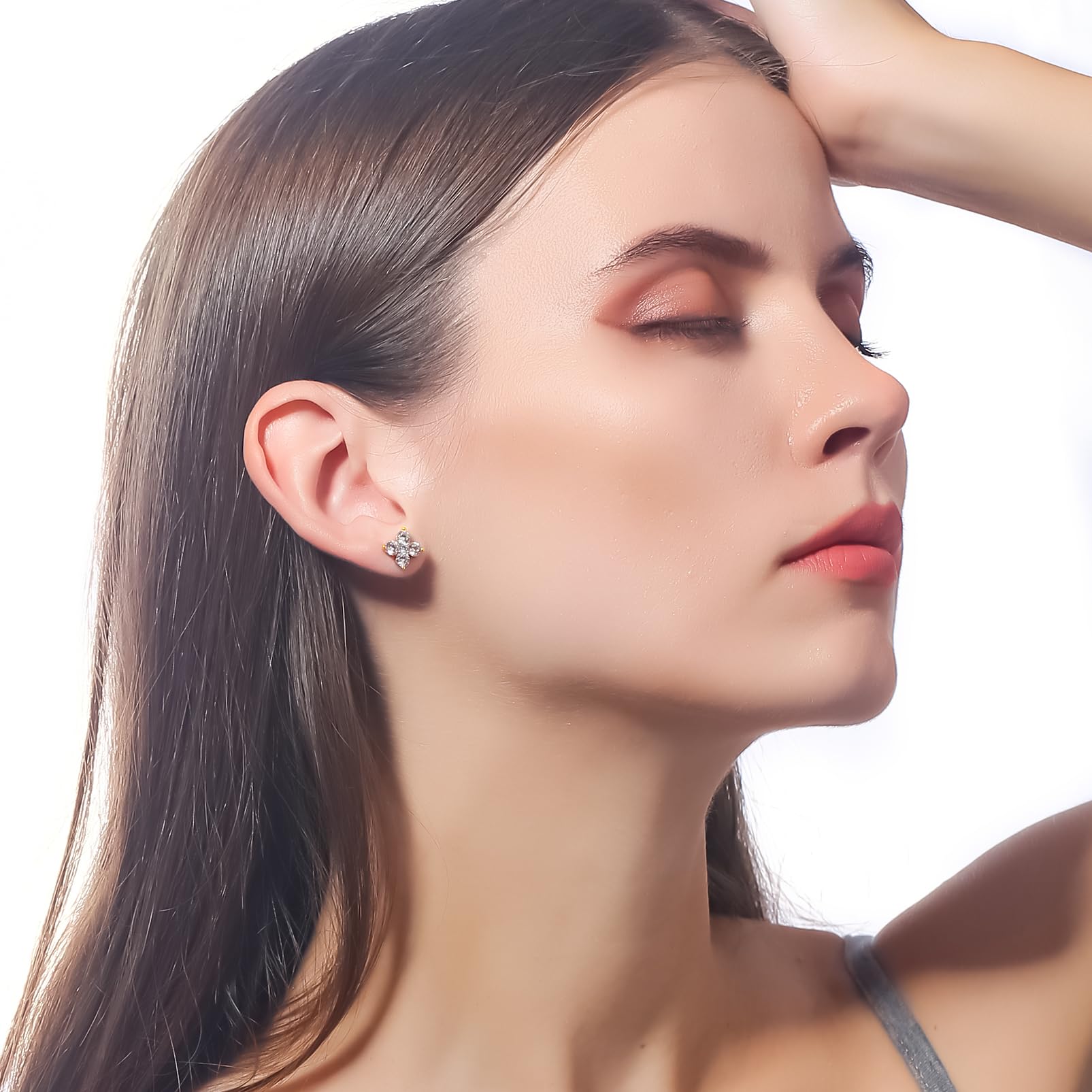 Hypoallergenic Gold Flat Back Stud Earrings for Women - Elegant Ball Stud Earrings for Sensitive Ears | Perfect for Daily Wear, Parties & Gifts