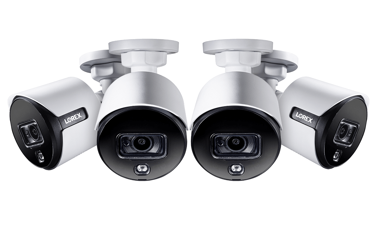 4K Ultra HD Active Deterrence Security Camera with Color Night Vision - Outdoor/Indoor Surveillance System for Home & Business Protection (Weatherproof, Motion Detection)