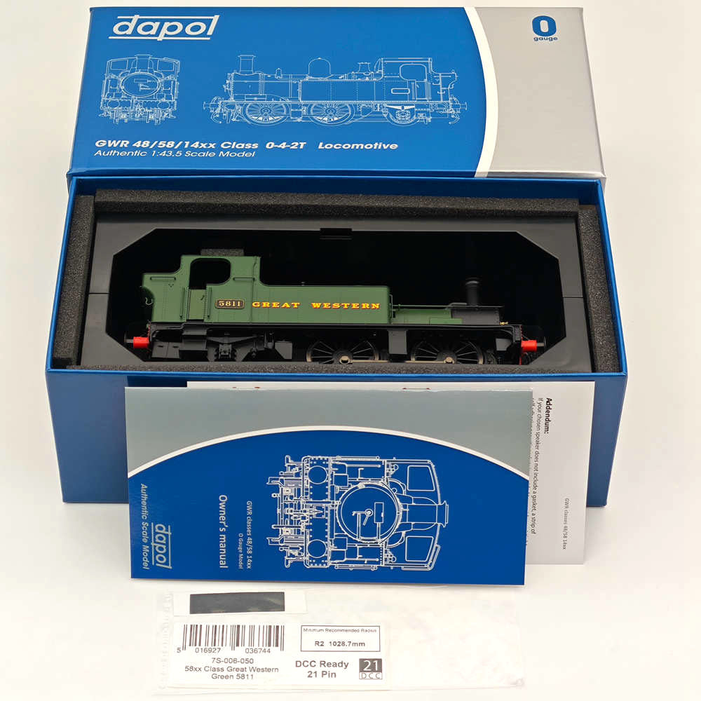 Dapol 7s 006 050 O Gauge 58xx Class Great Western Green 5811 21DCC Model Train Locomotive - Perfect for Collectors & Railway Enthusiasts