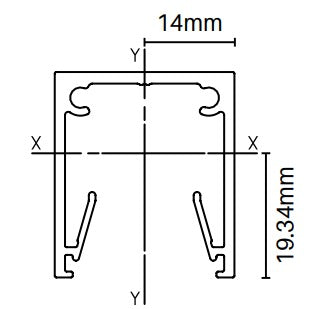 28mm x 32mm U Channel Side Frame - 6000mm Long for Slats | Push Fit Installation | Perfect for Bed Bases, Furniture & DIY Projects