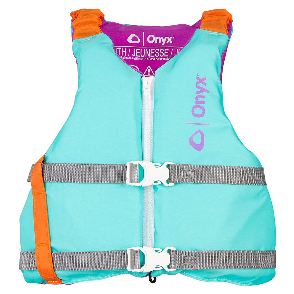 121900 505 002 21 Youth Universal Paddle Vest Aqua - Comfortable Life Jacket for Kids Water Sports, Swimming, Boating & Kayaking