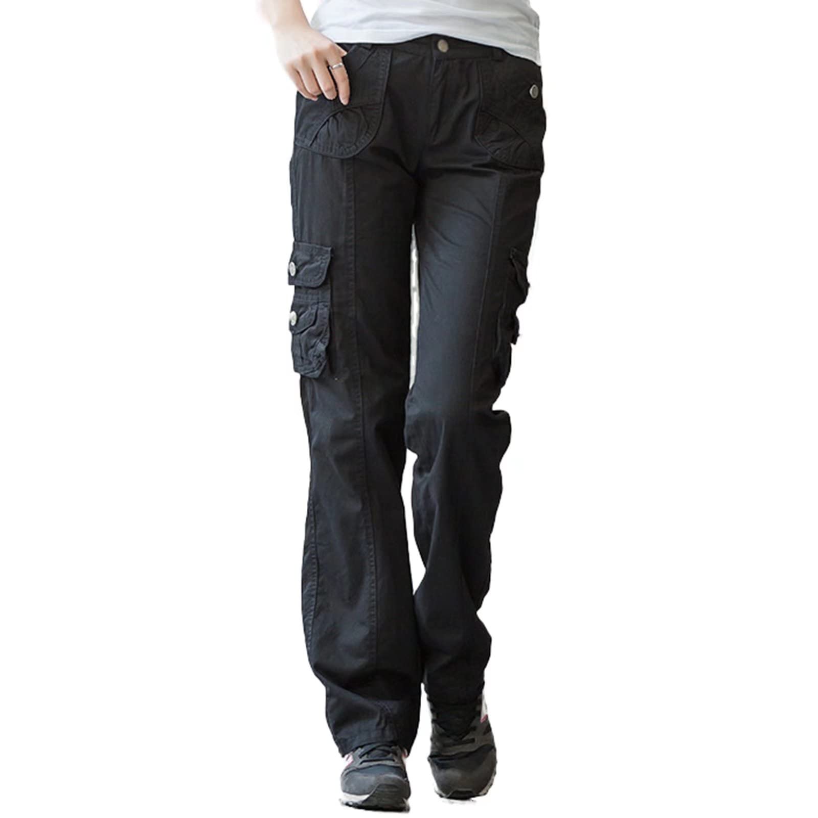 Women's Work Cargo Pants with Multiple Pockets - Tactical Combat Trousers for Outdoor & Casual Wear - Perfect for Hiking, Construction Work, and Everyday Use