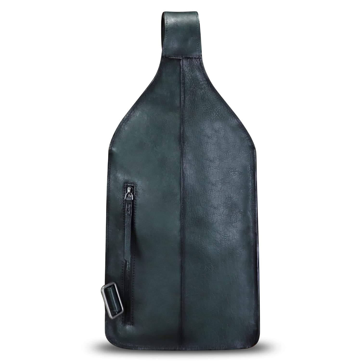 Genuine Leather Sling Bag for Men - Handmade Retro Crossbody Backpack, Shoulder Fanny Pack - Perfect for Hiking, Travel & Daily Use