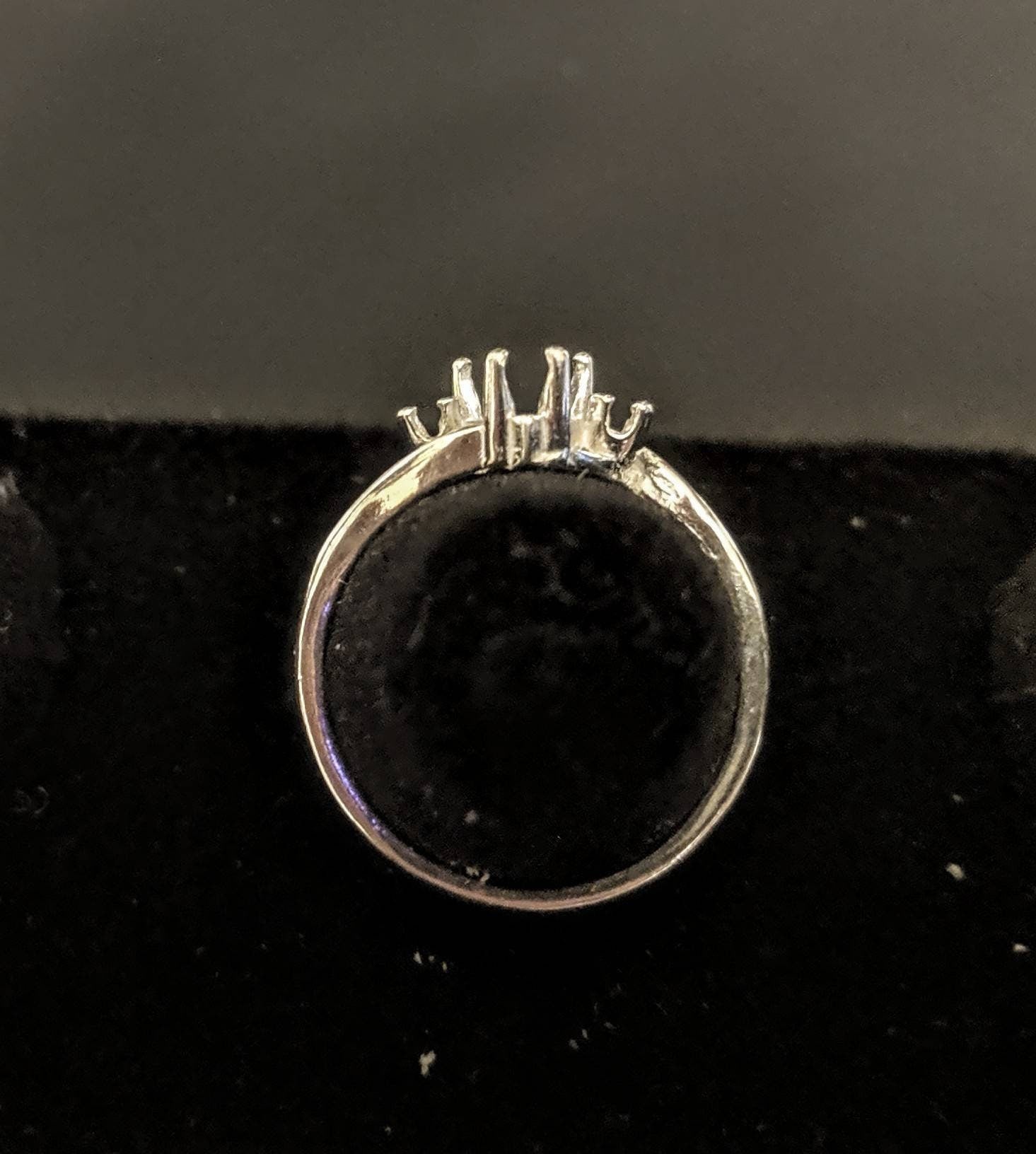 Sterling Silver or 14K Gold 6x4mm & 8x5mm Pear-Shaped Ring Setting with Accents - Size 7 (163673/143673) - Perfect for Engagement Rings, Wedding Bands & Jewelry Making