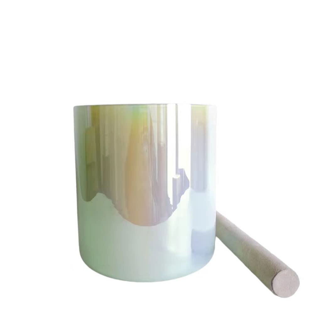 ENERGYSOUND G Throat Chakra 6-inch Green Cosmic Light Clear Quartz Crystal Singing Bowl for Meditation, Yoga & Sound Healing Therapy | Chakra Balancing & Spiritual Wellness