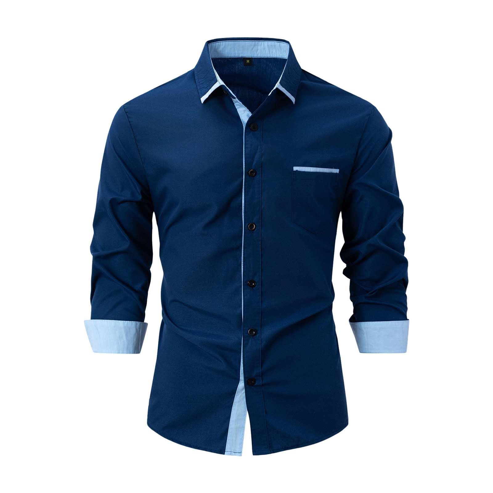 Men's Wrinkle-Free Cotton Long Sleeve Dress Shirt | Business Formal Button Down Shirt for Office & Work | Big & Tall Sizes | Perfect for Interviews, Meetings & Professional Events