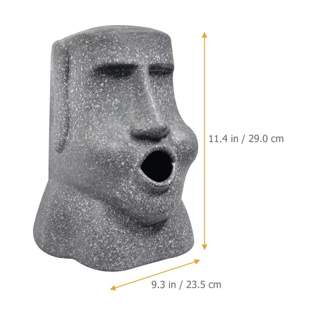 STOBAZA Decorative Tissue Box Holder - Easter Island Statue Design for Home & Office | Creative Paper Towel Dispenser & Storage Tray for Living Room, Bathroom, Kitchen