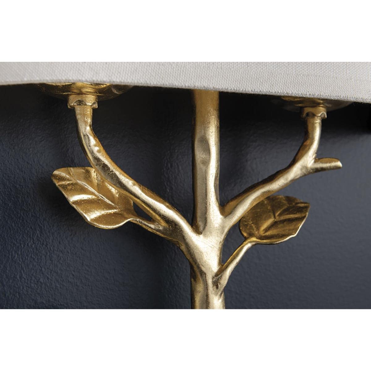 Troy Lighting B7172 Almont Wall Sconce - Gold Finish, Champagne Glass, Gold Leaf Accent - Perfect for Living Room, Bedroom, or Hallway Lighting