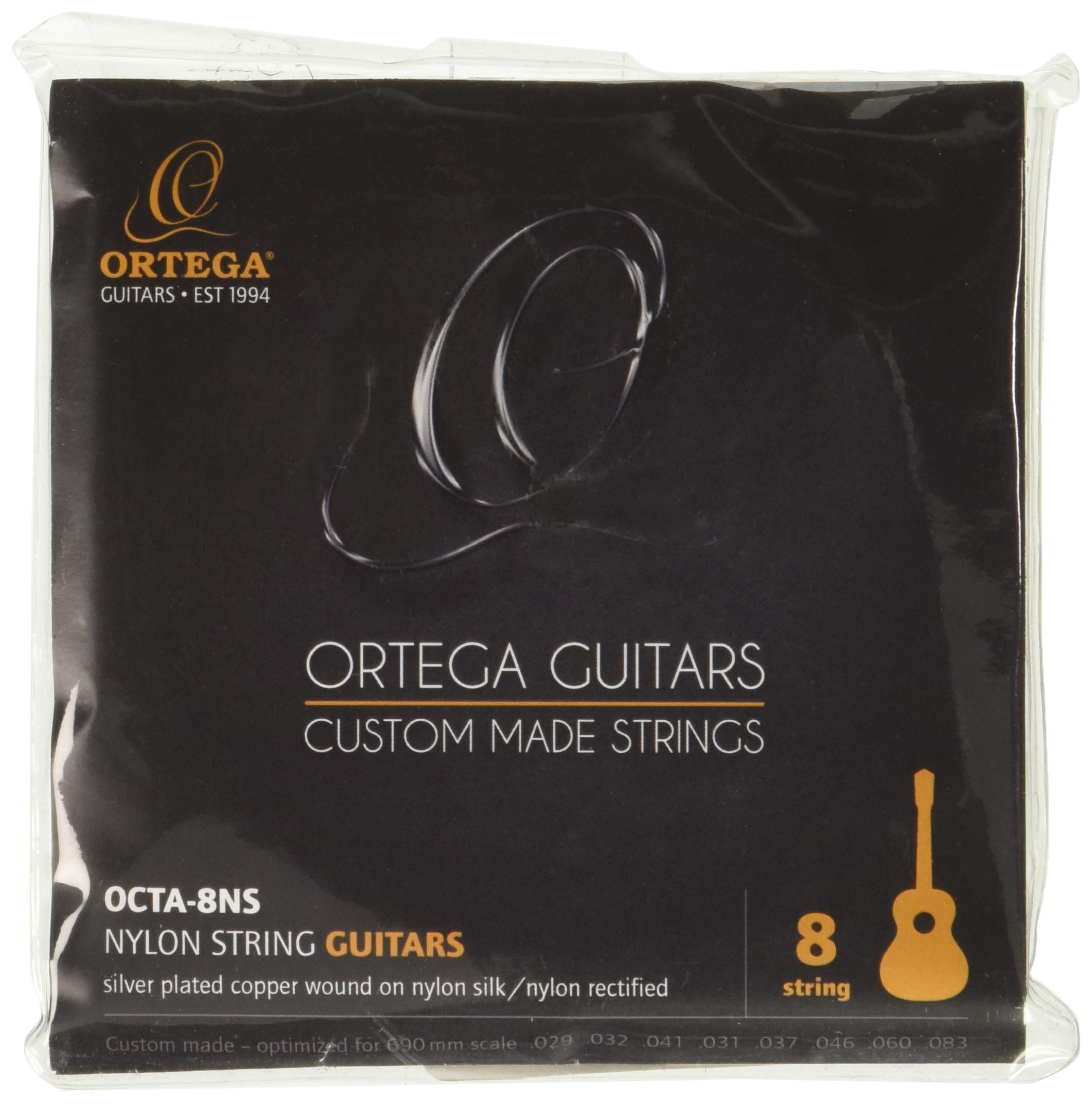 Ortega OCTA-8NS 8-String Nylon Classical Guitar Strings for Tenor Ukulele | Premium Quality Made in Germany | Perfect for Flamenco, Folk & Fingerstyle Playing