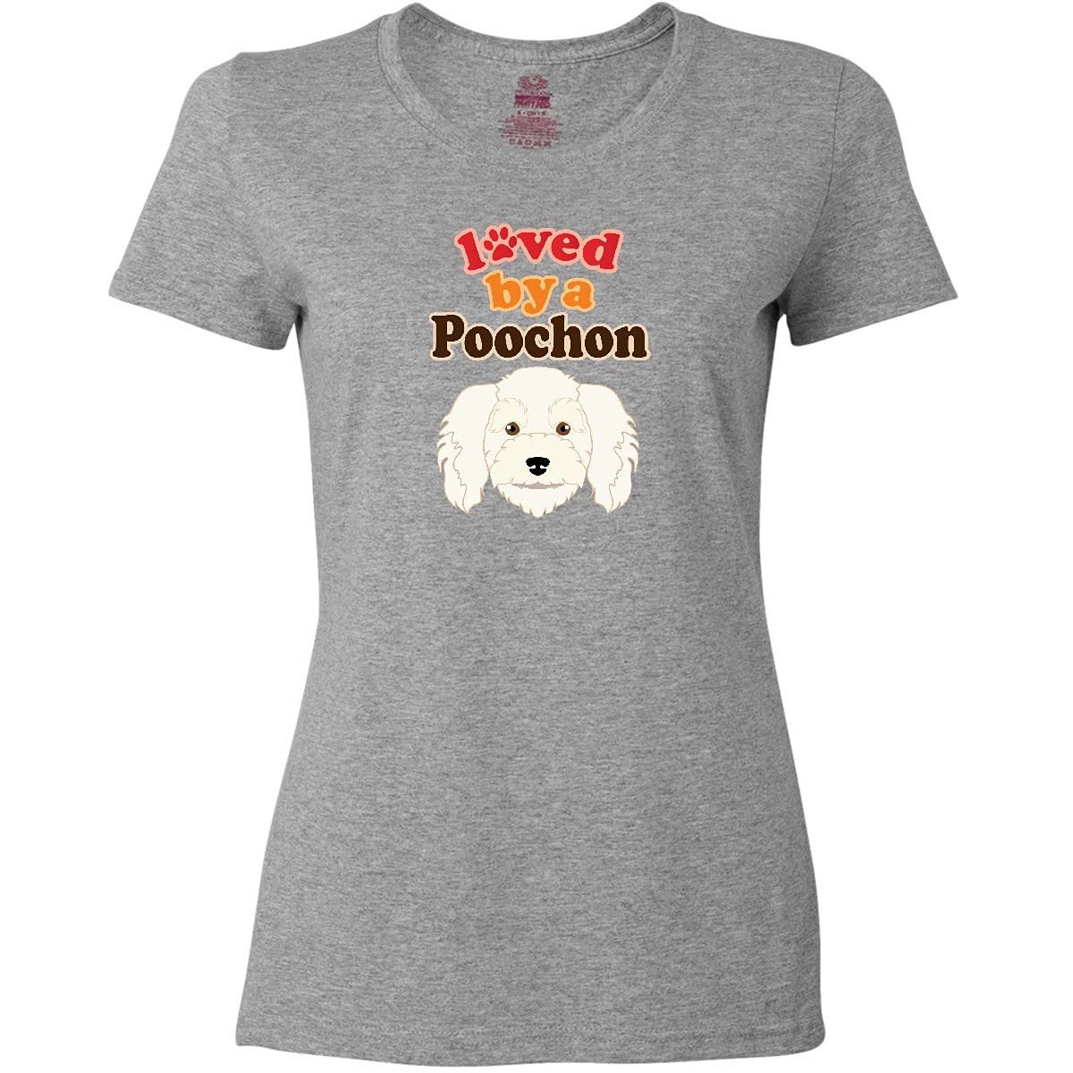 Inktastic Poochon Dog Lover Gift - Women's Casual T-Shirt for Dog Owners | Perfect for Pet Lovers, Dog Walks & Casual Outfits