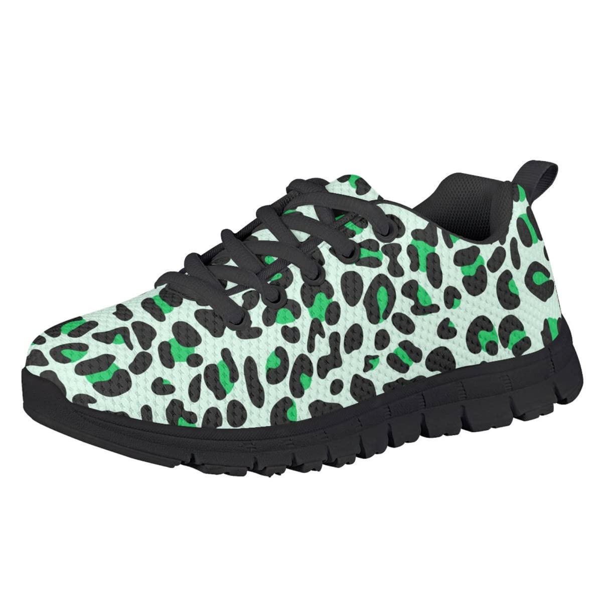 Leopard Print Running Shoes for Girls - Kids Lightweight Comfortable Walking Tennis Sneakers with Animal Skin Design - Perfect for School, Sports & Outdoor Activities