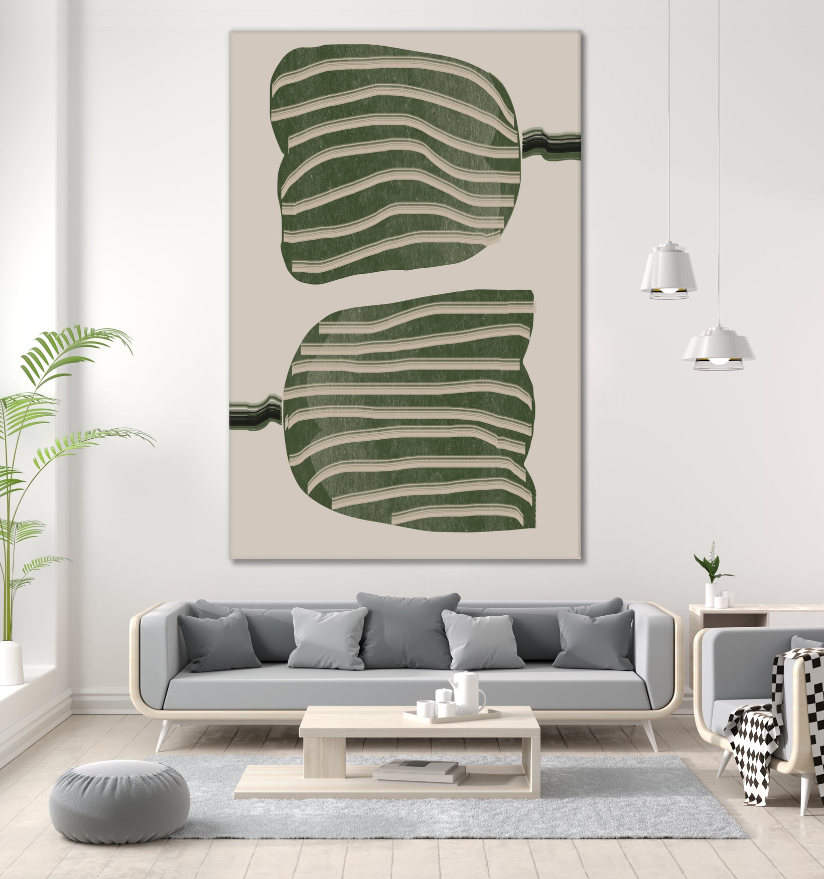 Abstract Tulips Wall Art - Modern Floral Canvas Painting for Home & Office Decor - Perfect for Living Room, Bedroom, and Workspace