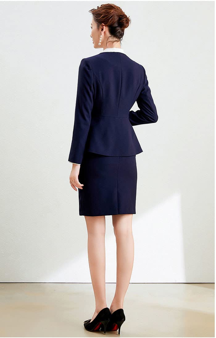 Women's 2-Piece Double Breasted Skirt Suit Set - Professional Business Office Blazer & Pencil Skirt Outfit for Work, Interviews & Formal Events
