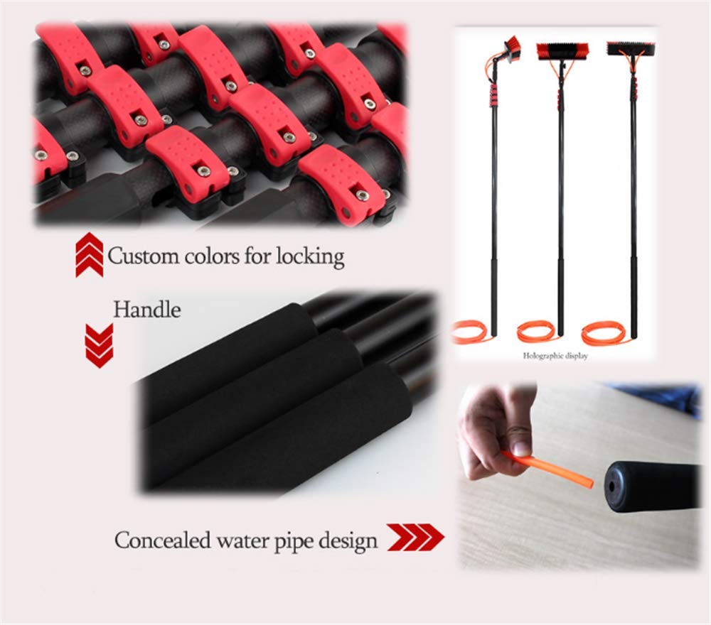 Telescopic Water-Fed Pole System for Solar Panel Cleaning & Truck Window Washing - Extendable Glass Cleaning Brush for Photovoltaic Panels, High Windows, and Glass Walls - Perfect for Commercial & Residential Use