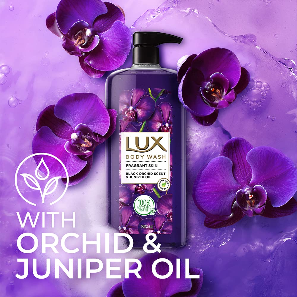 Lux Fragrant Skin Body Wash - 750ml | Moisturizing & Hydrating Shower Gel for Soft, Smooth Skin | Perfect for Daily Use, Spa & Relaxation