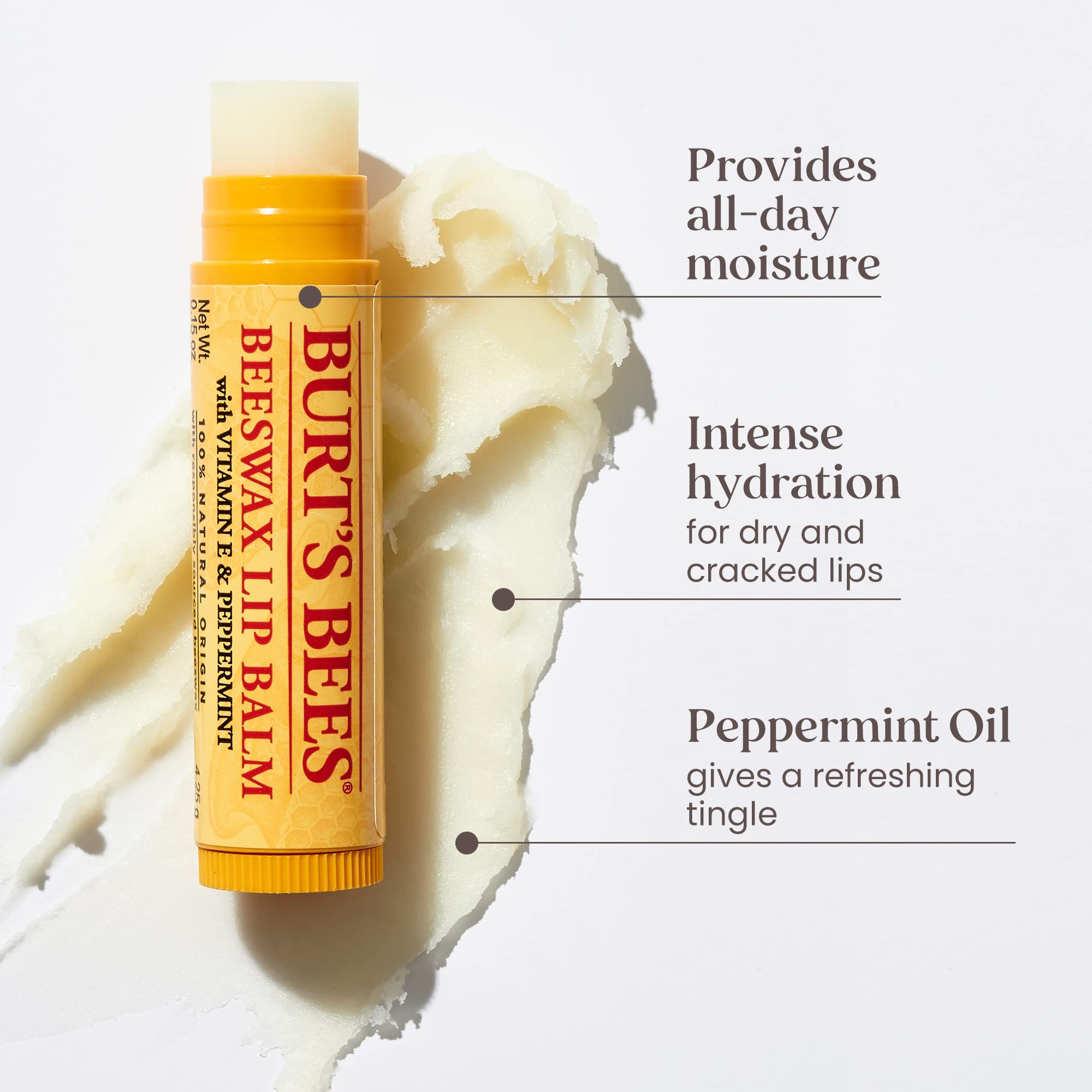 Burt's Bees Lip Balm Multipack - Moisturizing Chapstick with Beeswax & Vitamin E, 2-Pack (4.25g Each) | Hydrating Lip Care for Dry Lips, Perfect for Daily Use & On-The-Go