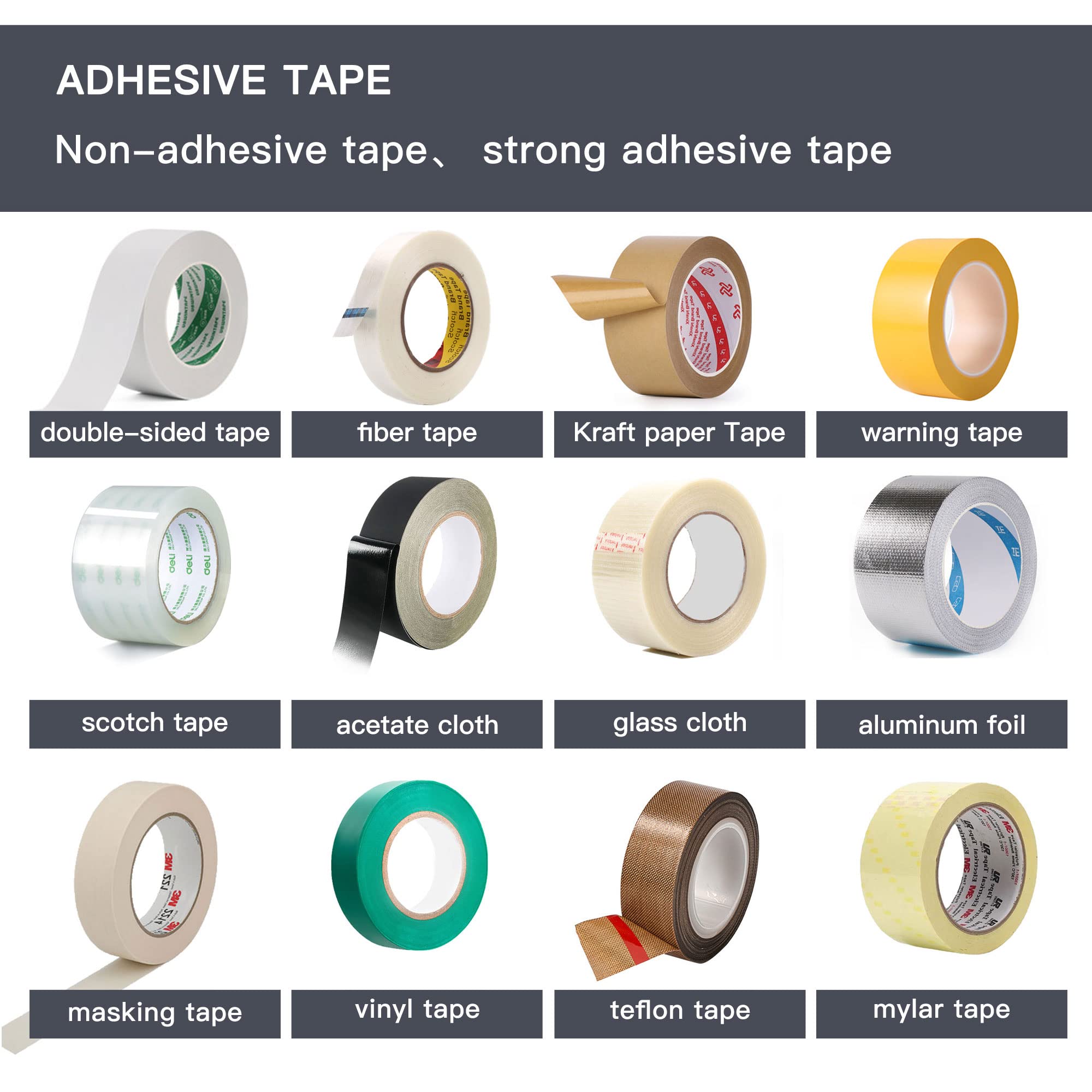U.S. Solid Automatic Tape Dispenser JF-7000 - Electric Ribbon Cutting Machine for 6-60mm Width & 5-999mm Length Adhesive Tape - Upgraded Silicone Feed Wheel - Perfect for Packaging, Shipping & Office Use
