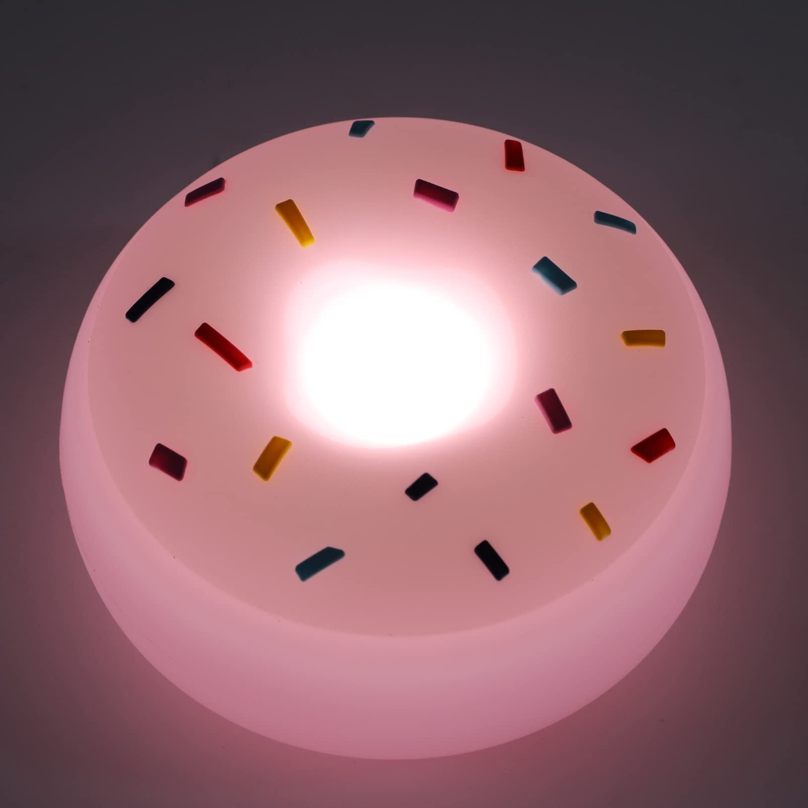 **Beaupretty Cute Silicone Donut-Shaped Night Light - USB-Powered LED Bedside Lamp for Girls, Nursery, Bedroom - Perfect for Anniversary, Wedding & Desk Decor**    *(Ideal for kids' rooms, cozy bedrooms, romantic weddings, or as a thoughtful gift!)*