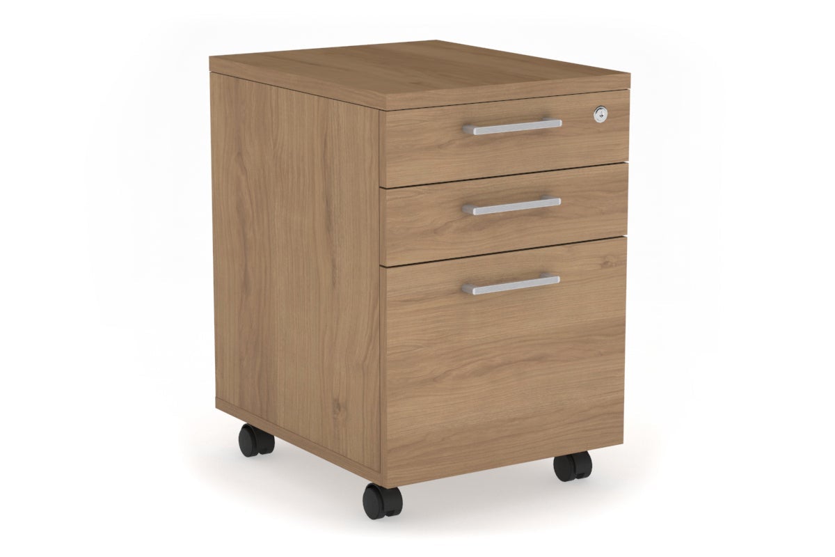 Lockable Mobile Pedestal with File Drawers - Laminate Office Storage Cabinet for Files & Supplies | Perfect for Home Office, Classroom & Workplace Organization