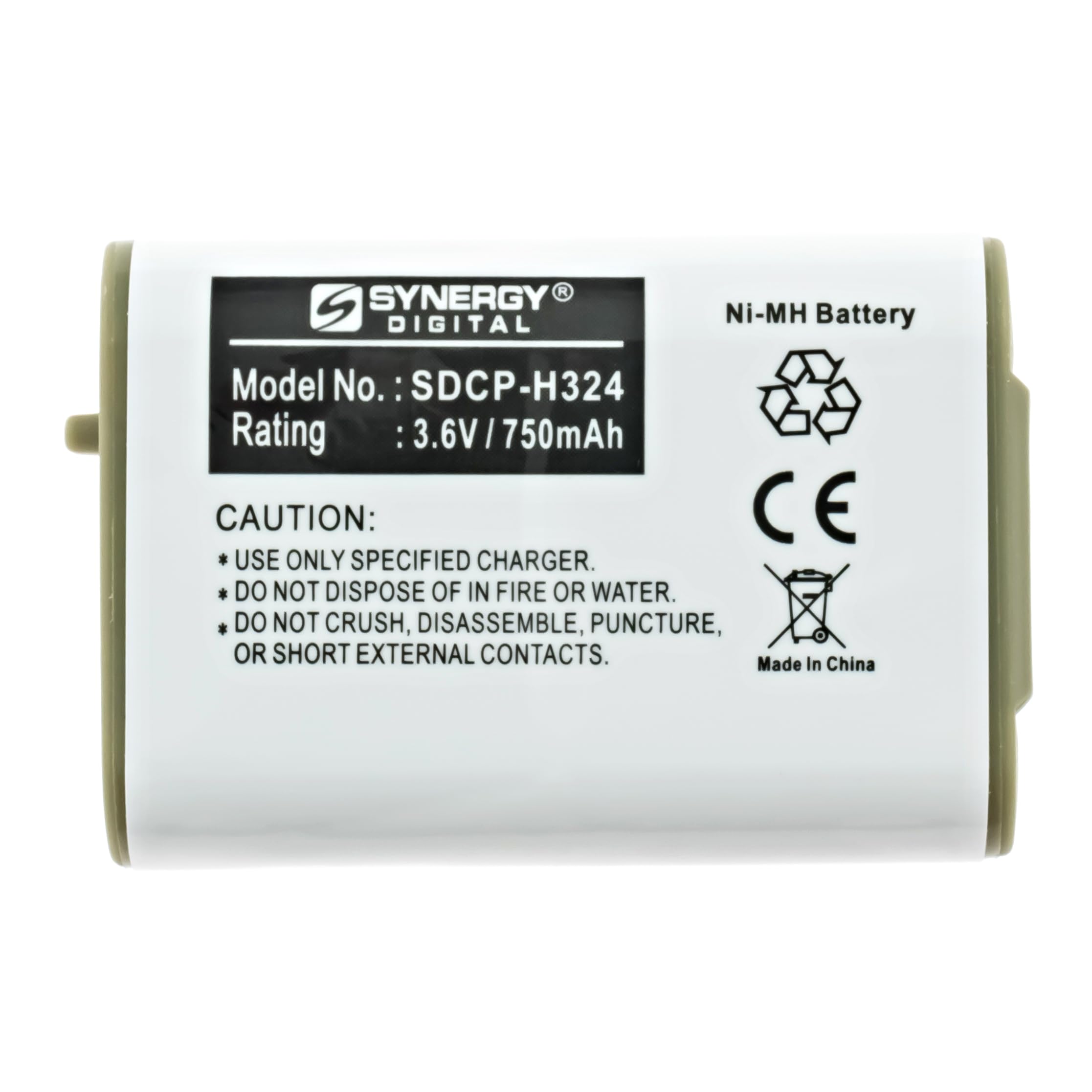 Synergy Digital Rechargeable Cordless Phone Batteries - 2 Pack Ni-MH 3.6V 750mAh High Capacity Replacement for Panasonic HHR-P103 - Perfect for Home & Office Cordless Phones with Long-Lasting Power