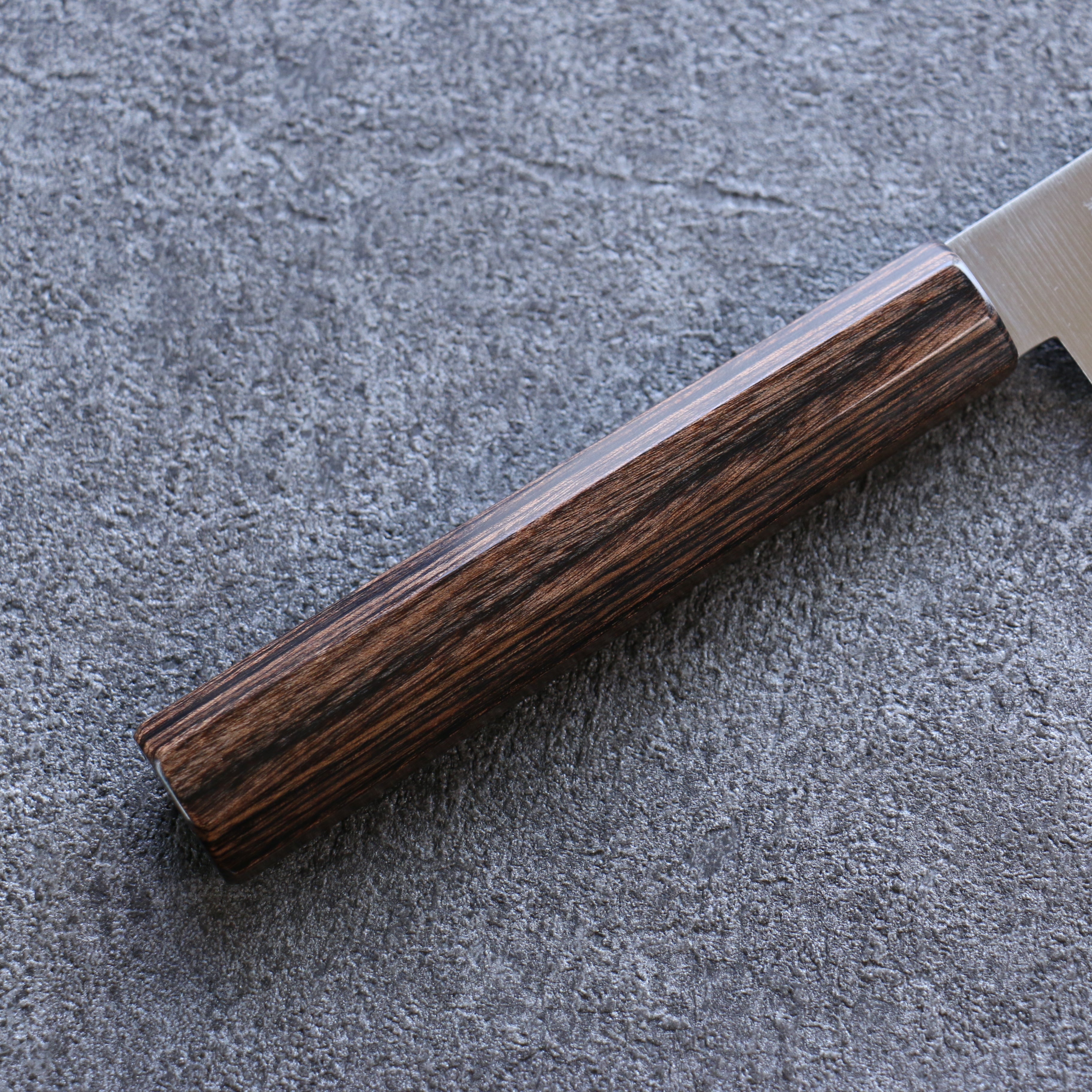 Kanetsune Ichizu VG10 Stainless Steel Petty Utility Knife 135mm - Brown Pakka Wood Handle - Perfect for Slicing Fruits, Vegetables & Small Kitchen Tasks