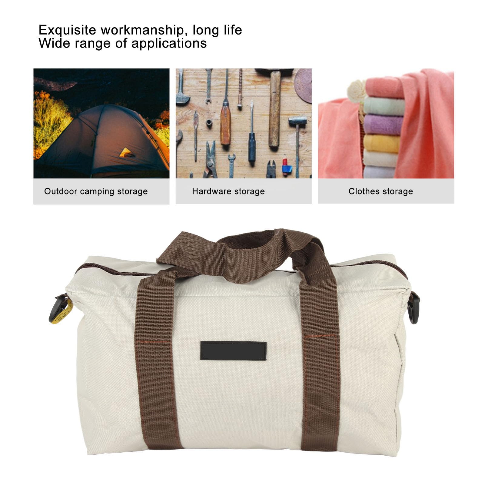 Large Capacity Wide Mouth Tool Organizer Bag - 20in Durable Work Bag for Woodworking, Maintenance & DIY Projects | Perfect for Construction, Home Repair & Workshop Storage