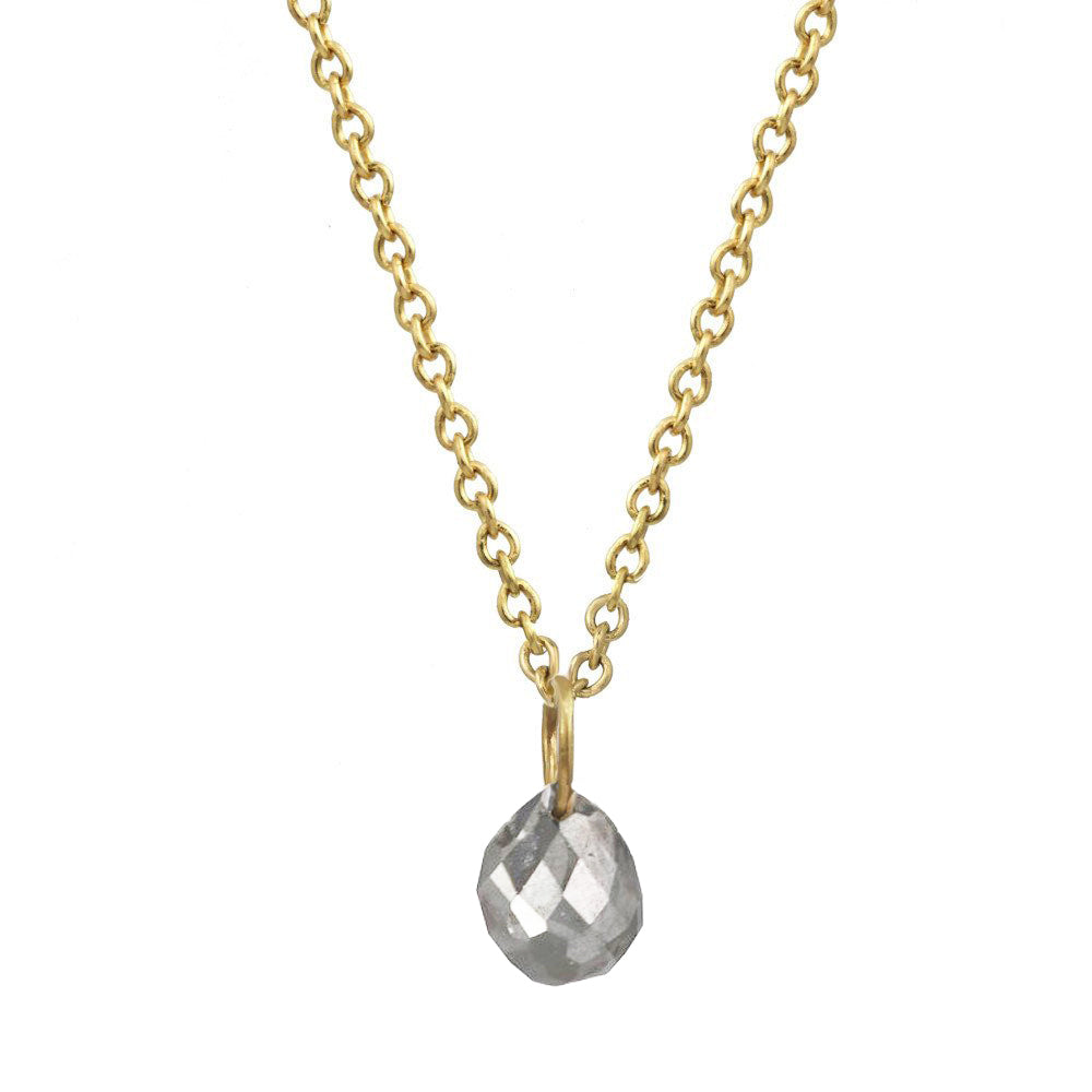 Constellation Drop Grey Diamond Gold Necklace - Elegant Zodiac Jewelry for Women, Perfect Gift for Birthday, Anniversary & Special Occasions