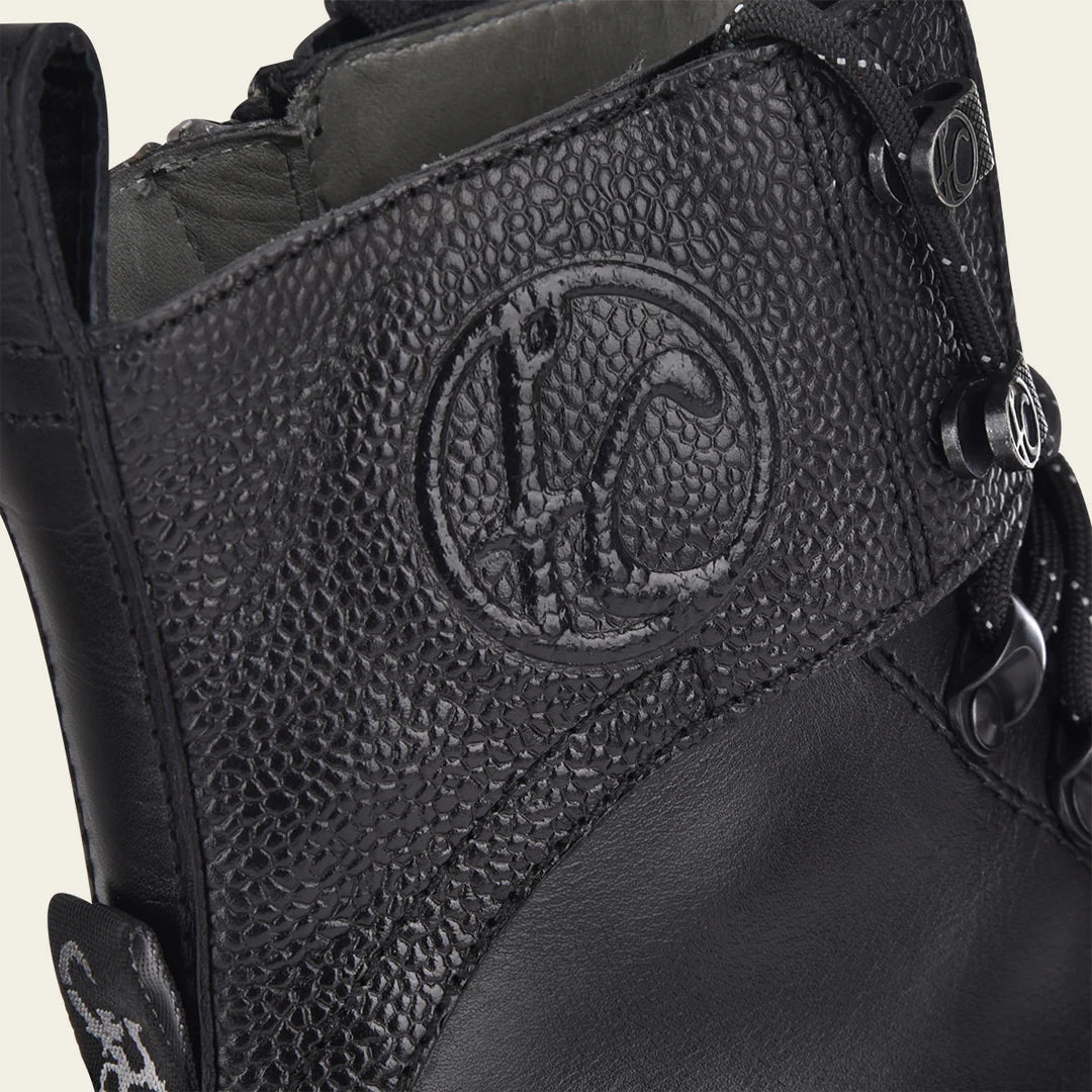 Franco Cuadra Men's Black Casual Alligator Leather Zip Ankle Boots - Stylish & Comfortable for Everyday Wear, Office, and Night Out