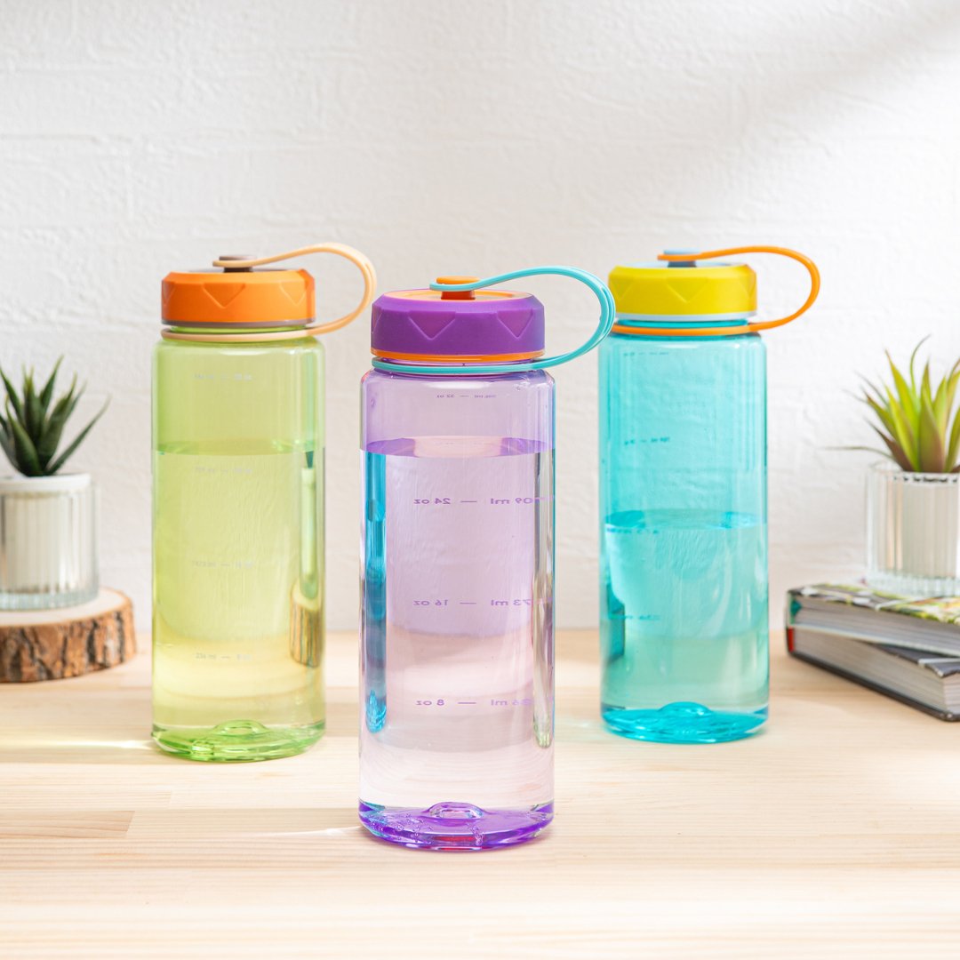 36oz HydroPop Water Bottle with Strap & Measurement Markings - Leakproof, BPA-Free, Insulated Stainless Steel Water Bottle for Gym, Hiking & Outdoor Activities (Green)