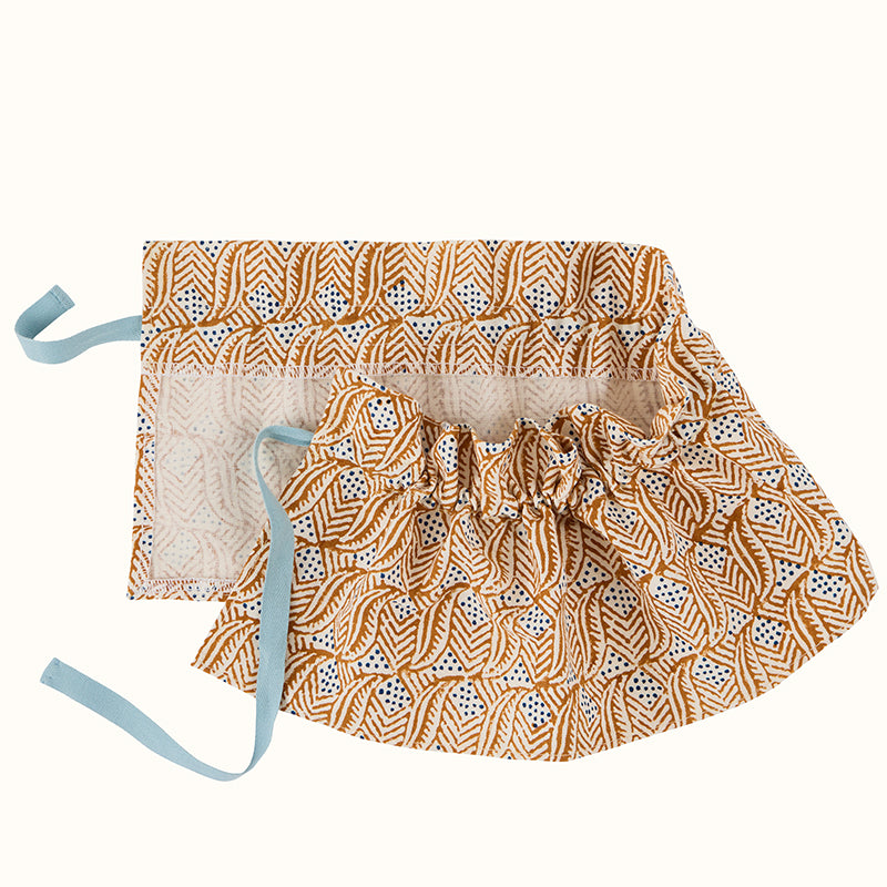 Flirty Skirt Indian Leaf Copper/Blue Small Lampshade - Perfect for Boho Bedroom Decor & Living Room Lighting