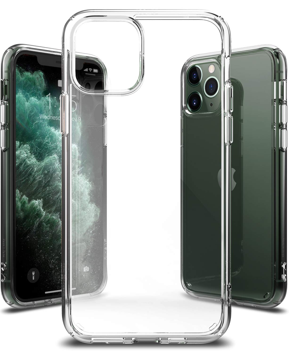 Ringke Fusion iPhone 11 Pro Max Case - Clear Transparent Shockproof Bumper with Built-in Lanyard Hole & Raised Bezel | Protective Cover for Everyday Use, Travel & Outdoor Activities
