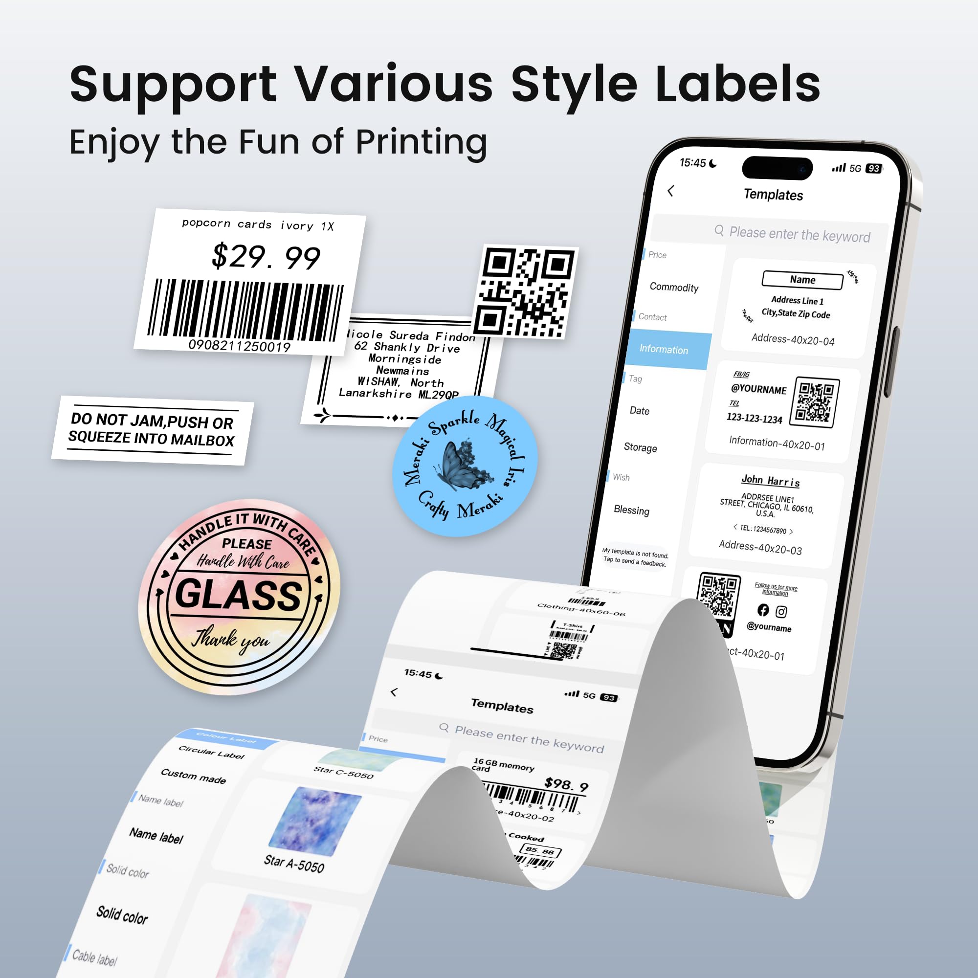 **Upgraded M220 Thermal Label Maker for Small Business & Home Use – Prints 0.78-3.14 Inch Stickers | Compatible with Phones & PC | Includes 40x30mm Labels | Perfect for Shipping, Organizing & Inventory**