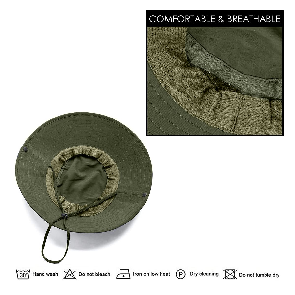 UPF 50+ Boonie Sun Hat for Men & Women - Fishing, Hiking, Safari