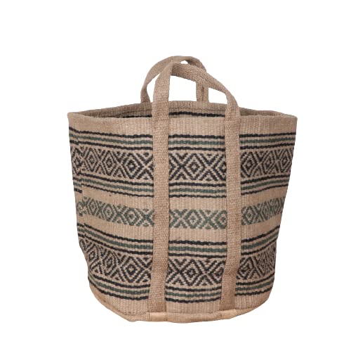 Affinity Decor Large Handmade Jute Shopping Tote Bag - Eco-Friendly Reusable Grocery Bag (24