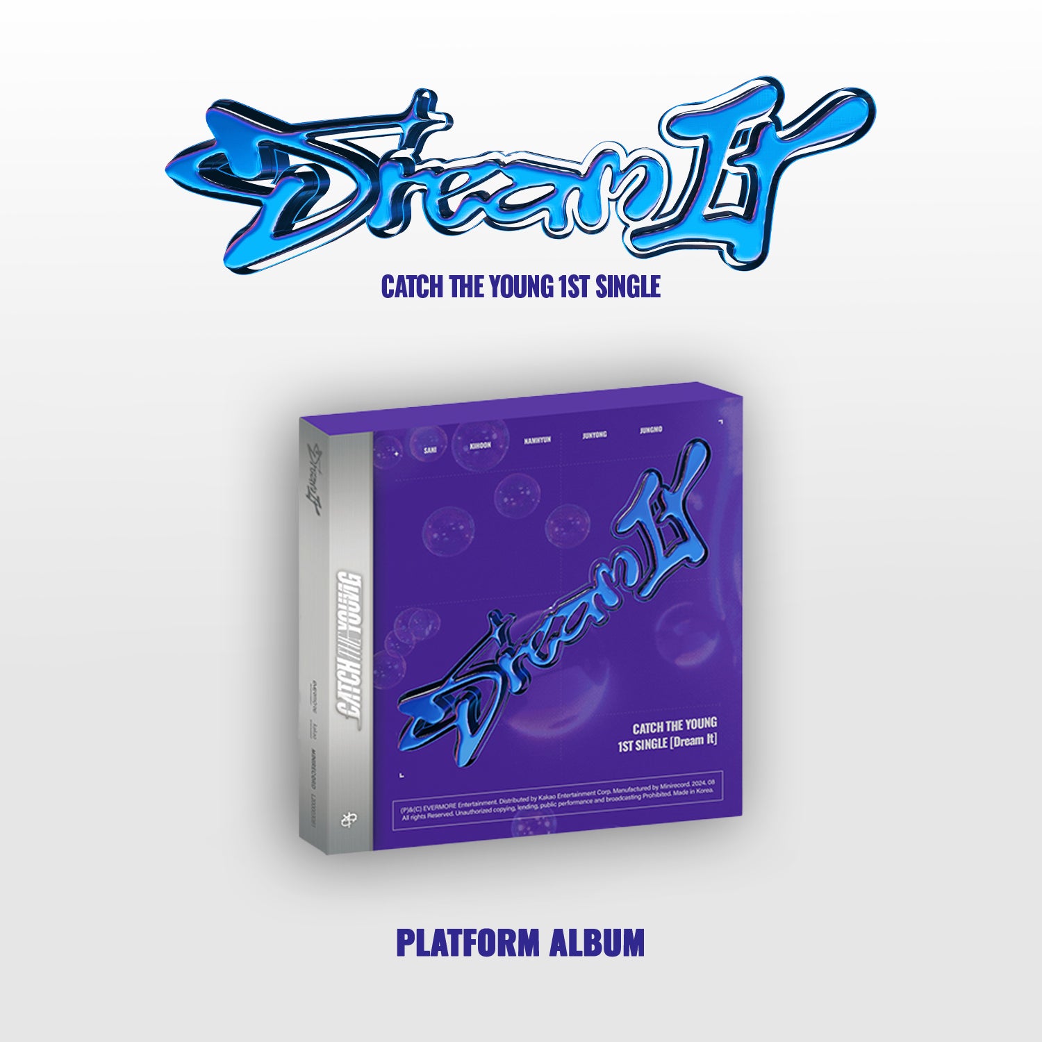 CATCH THE YOUNG 1st Single Album 'DREAM IT' (Platform Nemo) - Kpop Music CD for Collectors & Fans | Perfect for Gifts, Display & Kpop Collections