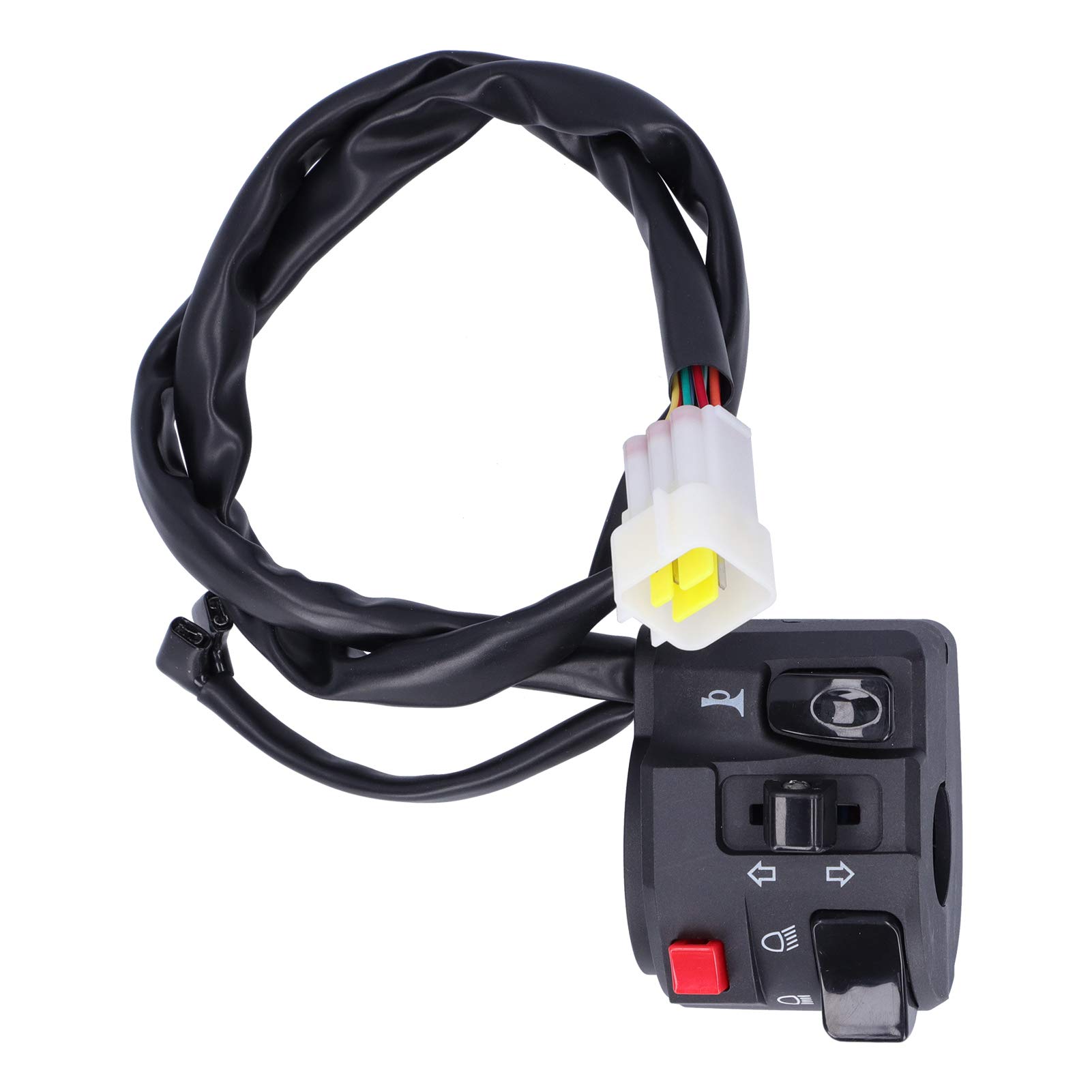 7/8in Motorcycle Handlebar Switch - Universal Handlebar Light Controller with Horn Button, Headlight & Turn Signal Switch for Fog Lamps - Perfect for Harley, Honda, Yamaha & More (Ideal for Night Riding & Off-Road Adventures)