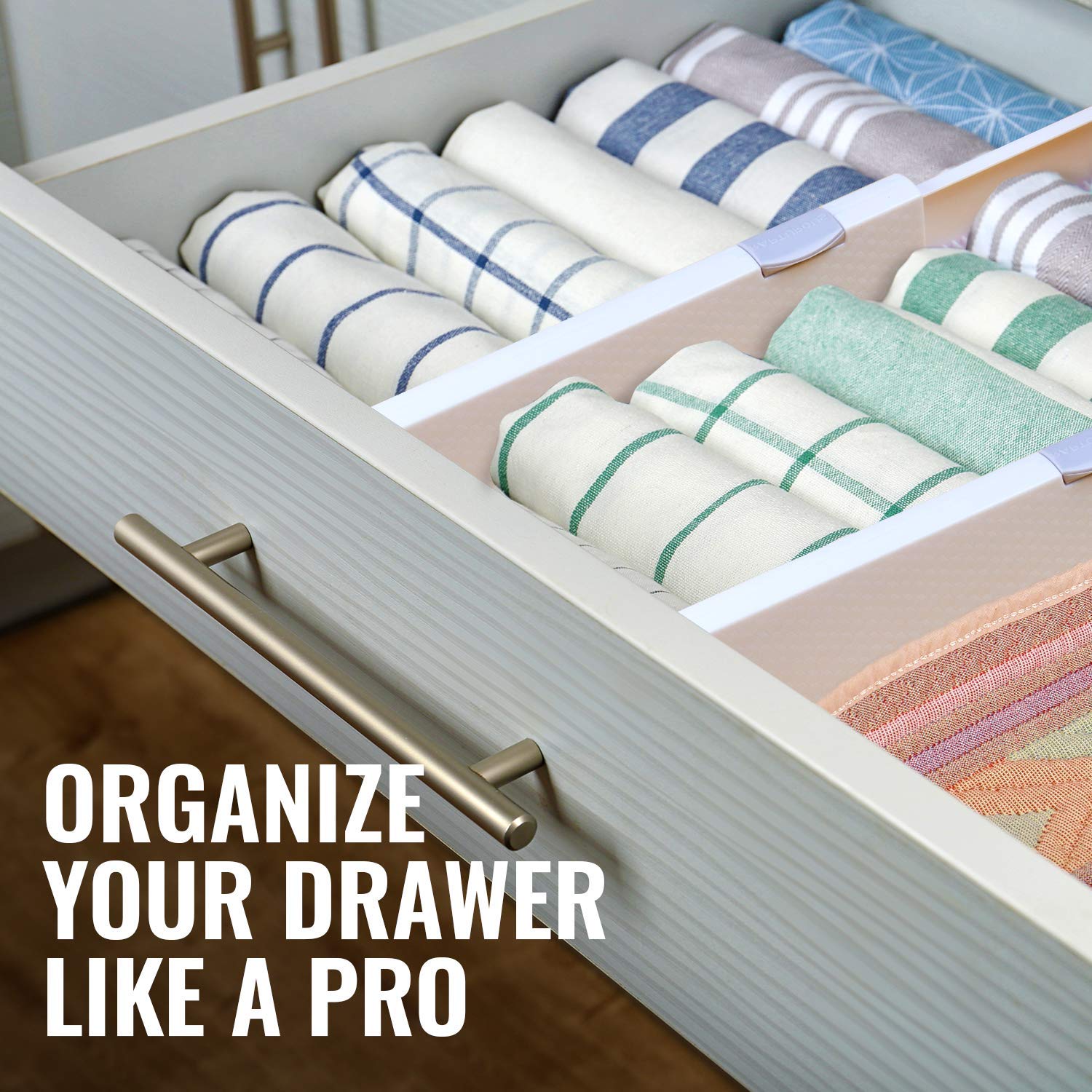 Adjustable Drawer Organizers 3-Pack, 2.5