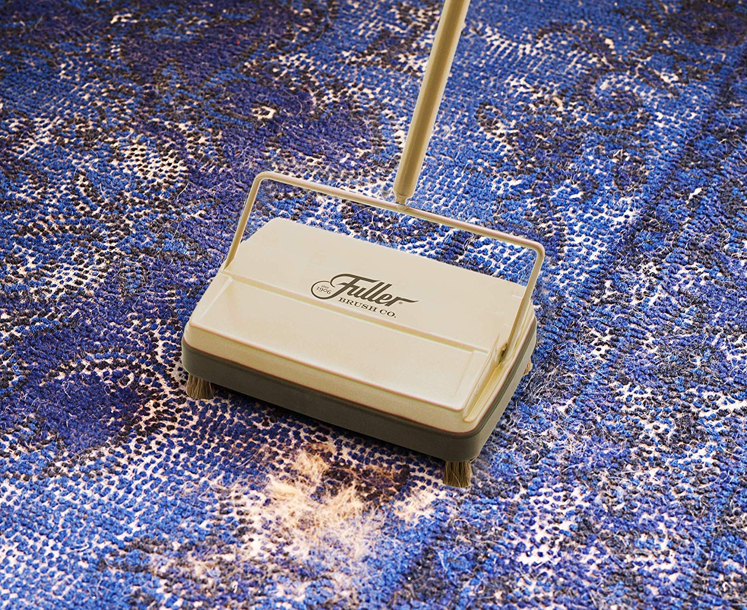 Fuller Brush Carpet Sweeper - Gold | Heavy-Duty Carpet Cleaner for Pet Hair, Dust & Debris | Perfect for Hardwood Floors, Rugs & High-Traffic Areas