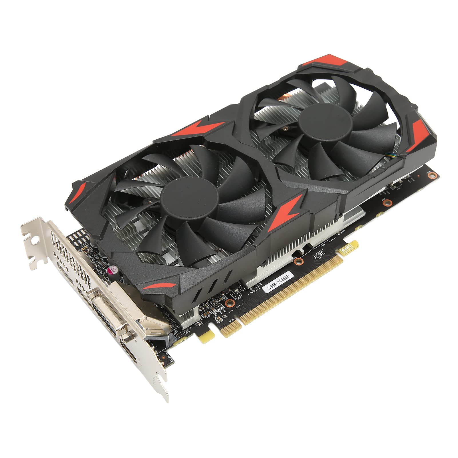AMD Radeon RX 580 8GB GDDR5 256-Bit Gaming Graphics Card with Dual Cooling Fans | PCIe 3.0 | Active Fan Control & Freeze Fan Stop Technology | Perfect for PC Gaming, Video Editing & Home Office Workstations