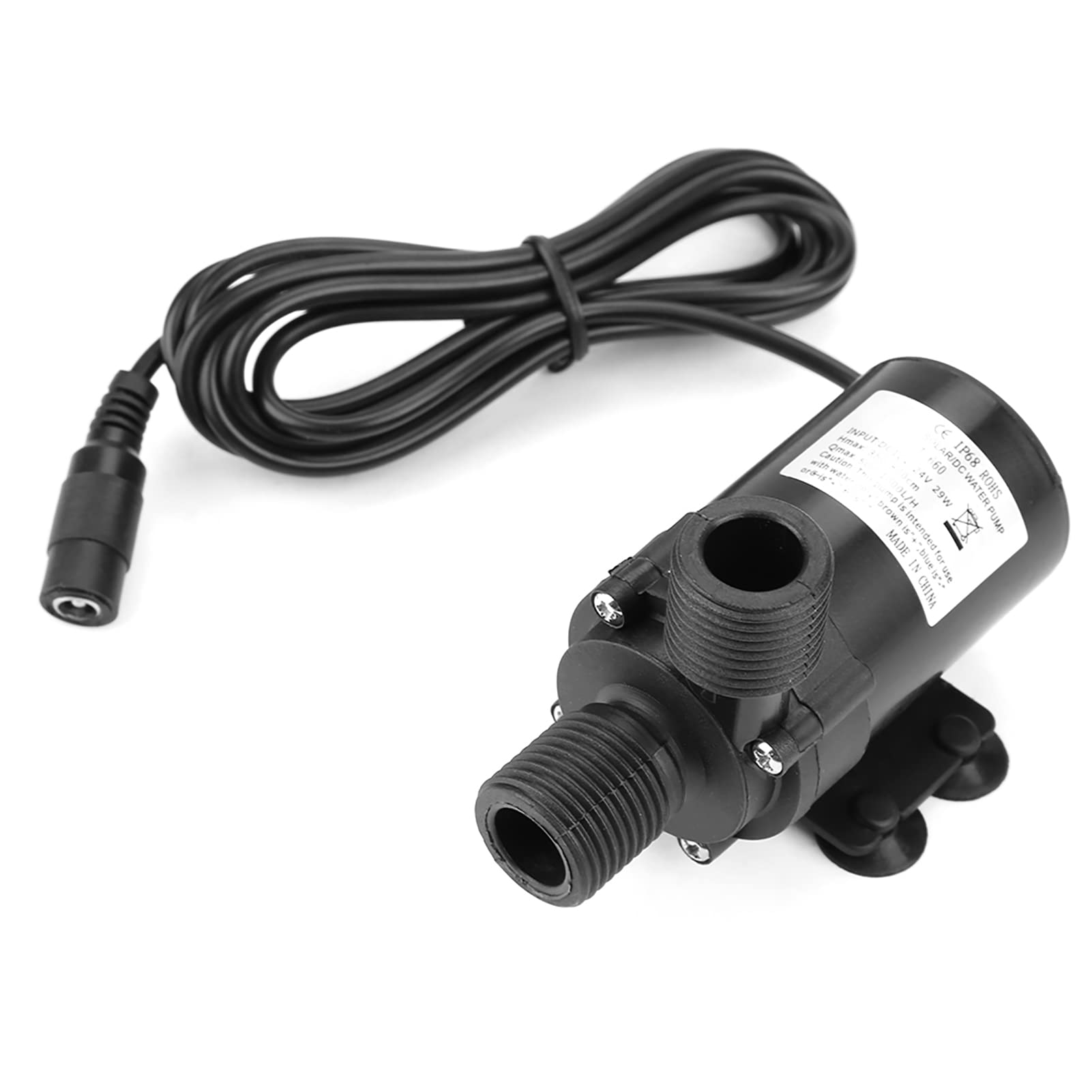 Hyuduo Mini DC Brushless Water Pump 24V Submersible Pump with Resin Seal JT660B24 for Solar Water Heater (40-100V) - Ideal for Solar Heating Systems, Aquariums, and Small Water Circulation