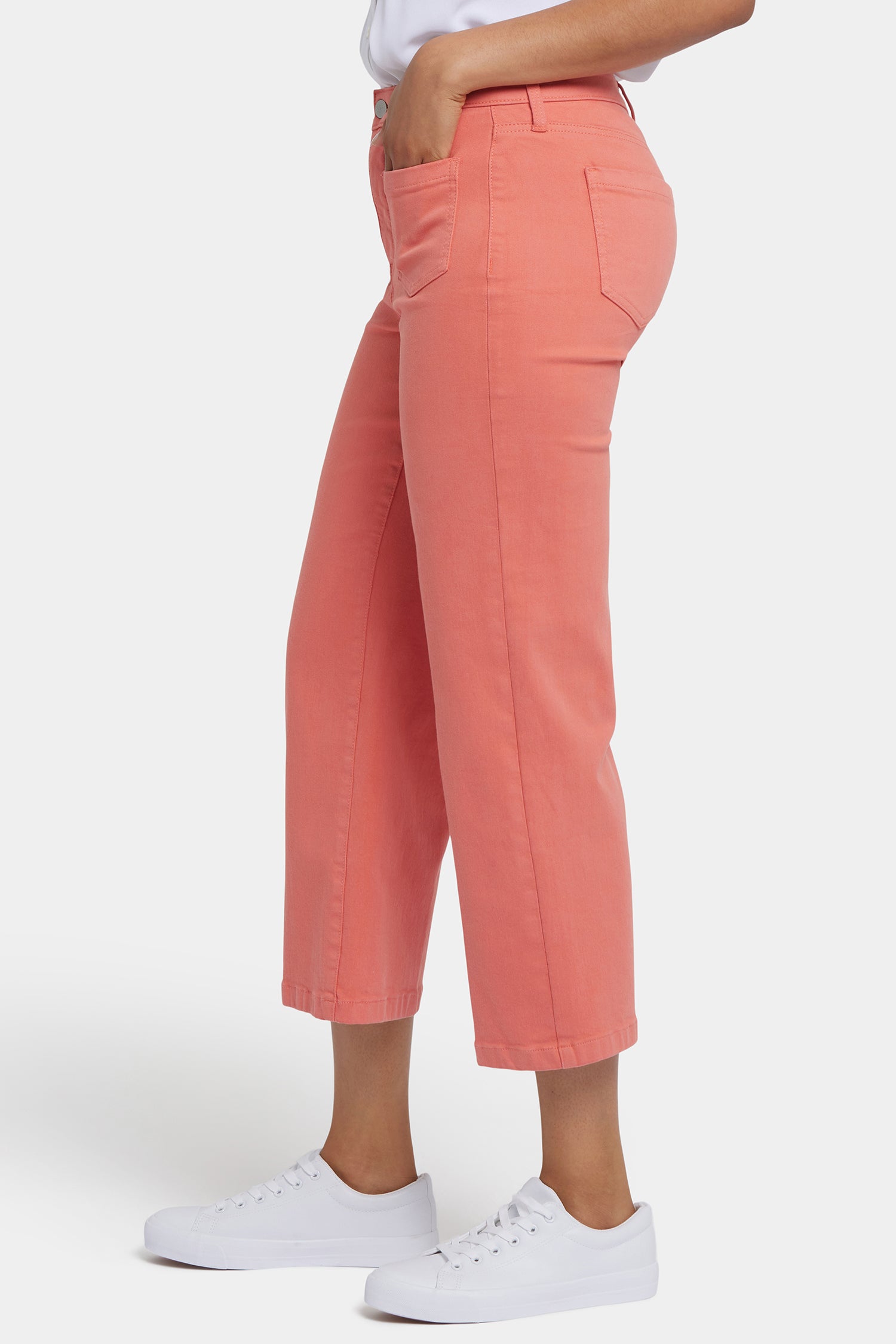 Coco Relaxed Wide Leg Crop Jeans for Women - Coral Haze Wash High Waist Distressed Denim Pants | Casual Outfit, Streetwear, Summer Fashion