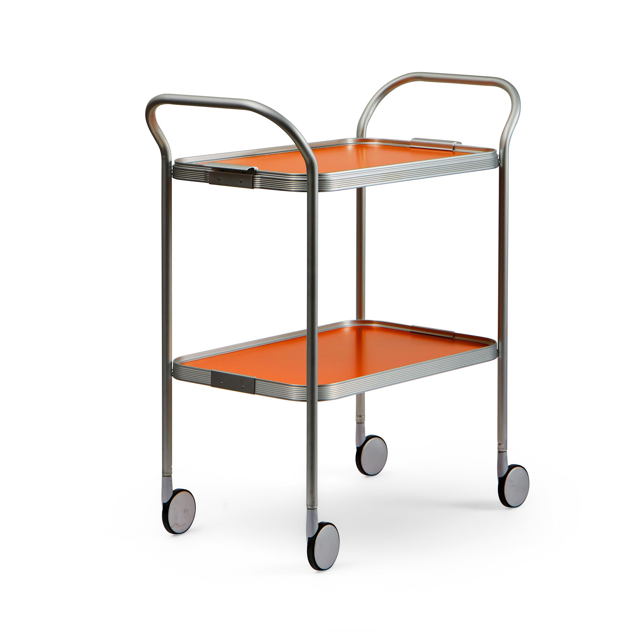 Stylish Ribbed Trolley Luggage in Trendy Burnt Orange & Silver | Perfect for Travel, Business Trips & Weekend Getaways