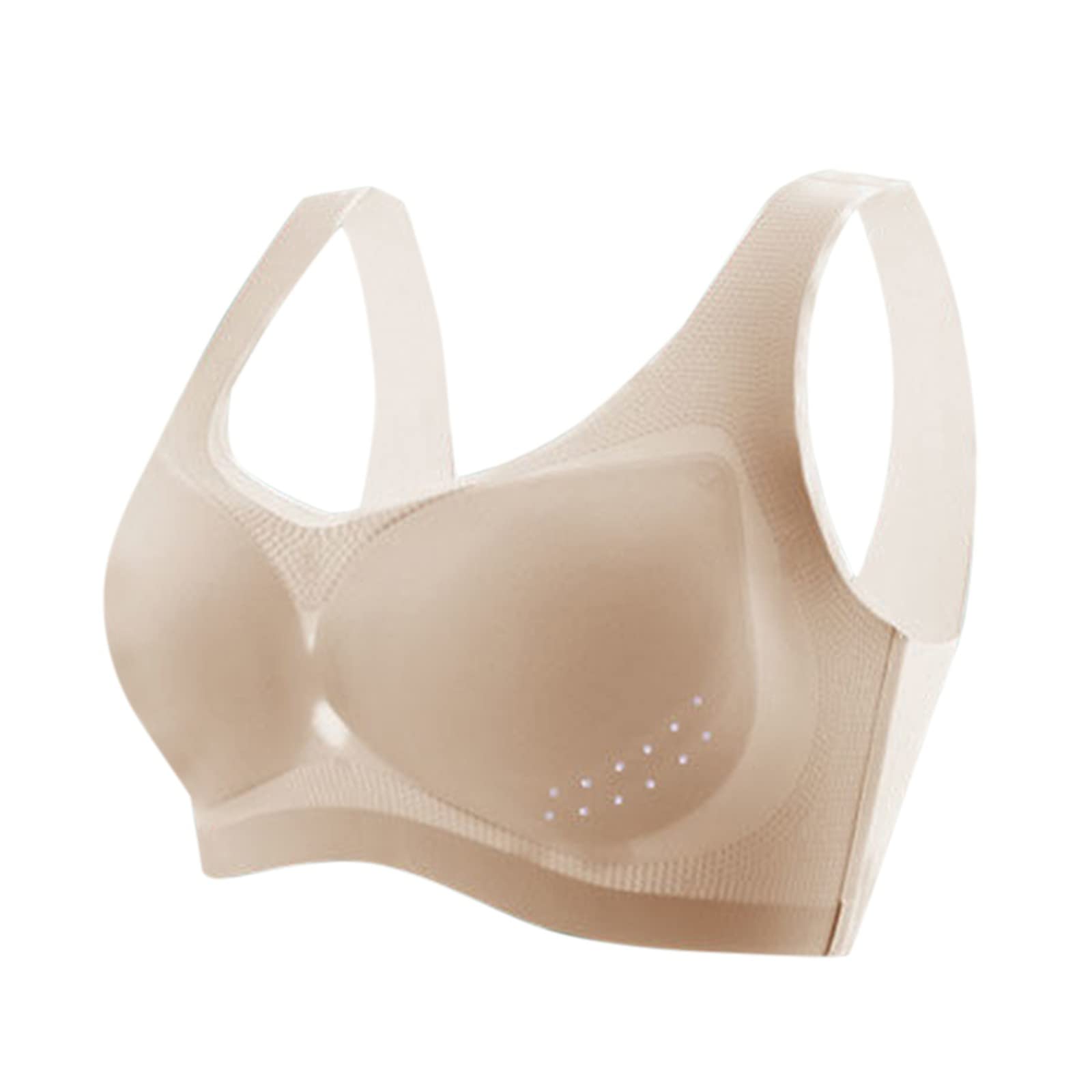 Women's Low Back Sports Bra - Seamless Yoga Bra with Padded Cups, Wirefree Push Up V-Neck Racerback for Everyday Wear | Perfect for Yoga, Gym, Running & Casual Outfits