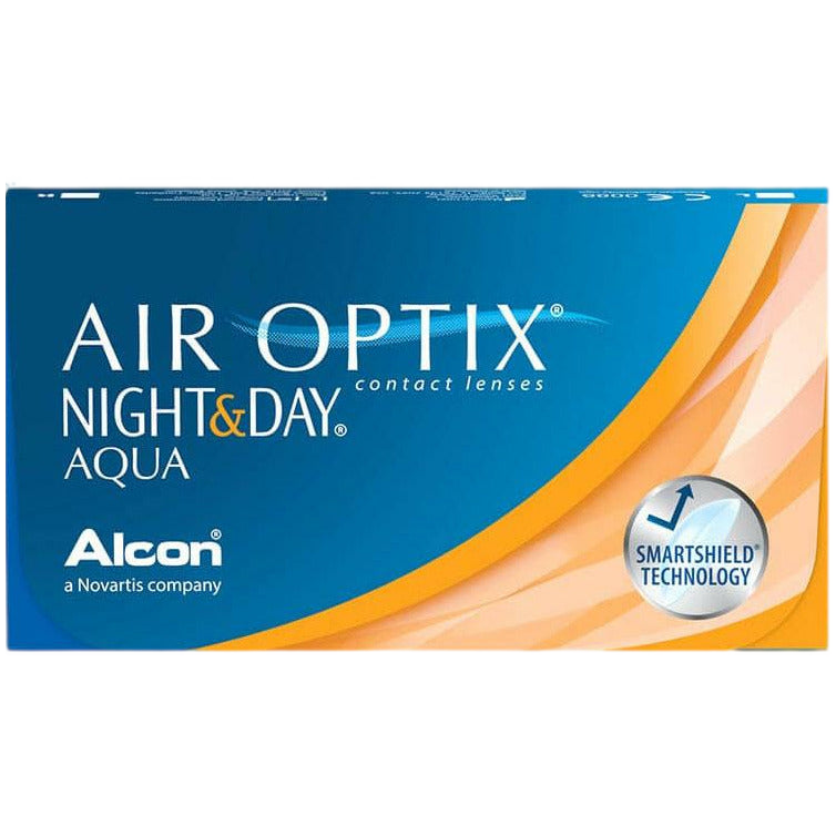 AIR OPTIX® NIGHT & DAY Contact Lenses (6 Pack) - Monthly Disposable for Extended Wear, Comfortable Day & Night Use - Perfect for Travel, Work, and Active Lifestyles