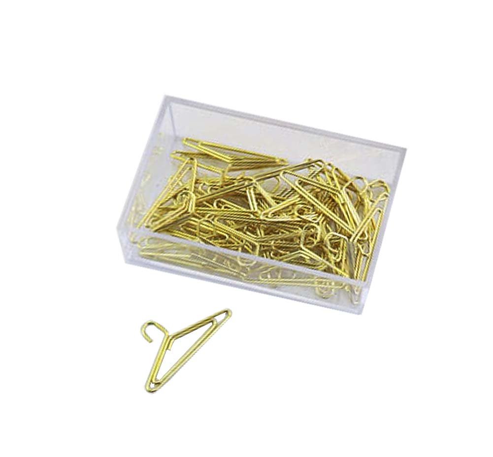 25 Pack Hanger-Shaped Binder Clips - Strong Metal Paper Clips for Office, School, Home Organization - Perfect for Files, Documents, Notebooks & Bulletin Boards