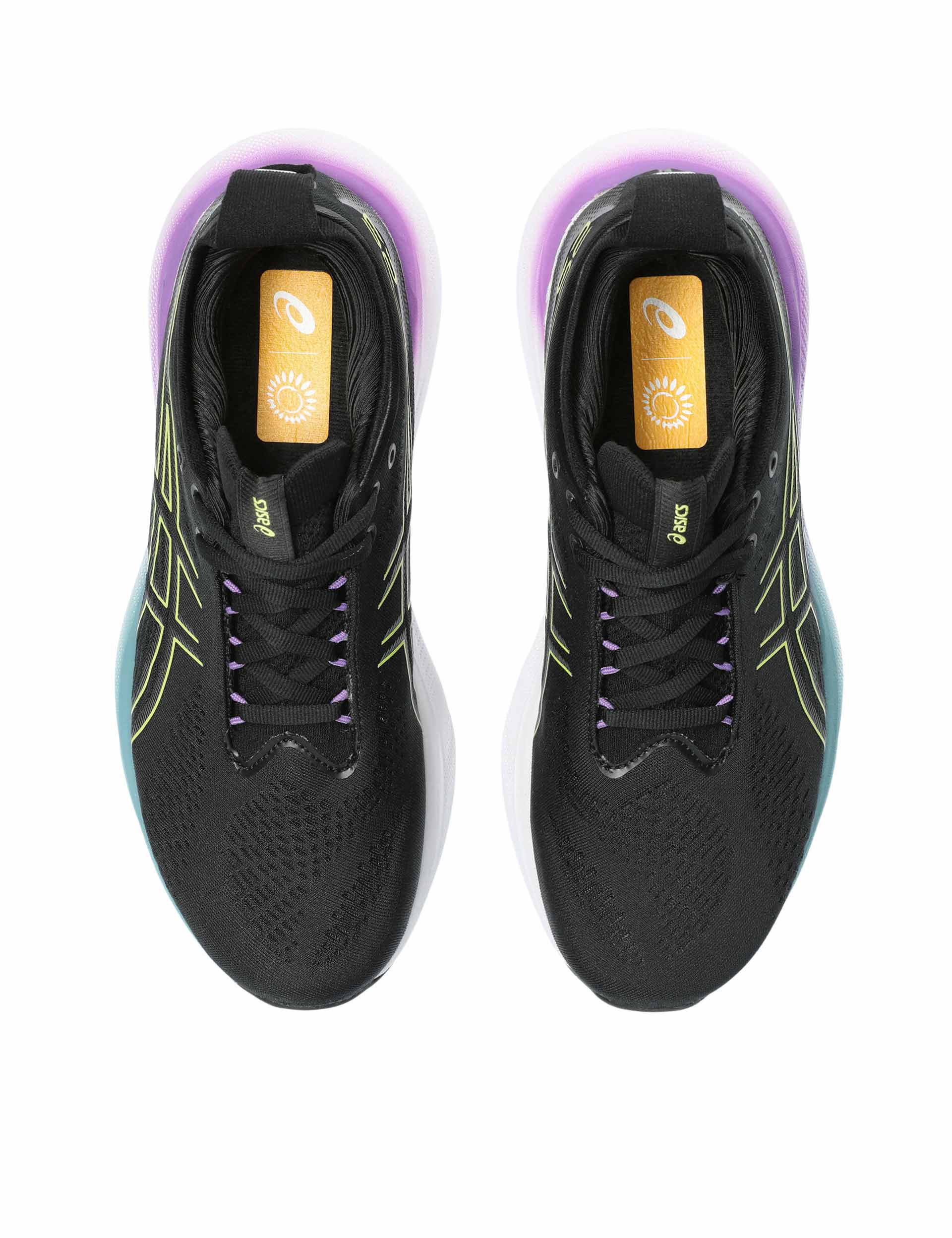 ASICS GEL-Nimbus 25 Running Shoes for Men & Women - Black/Glow Yellow - Premium Cushioning for Long-Distance Running & Marathon Training