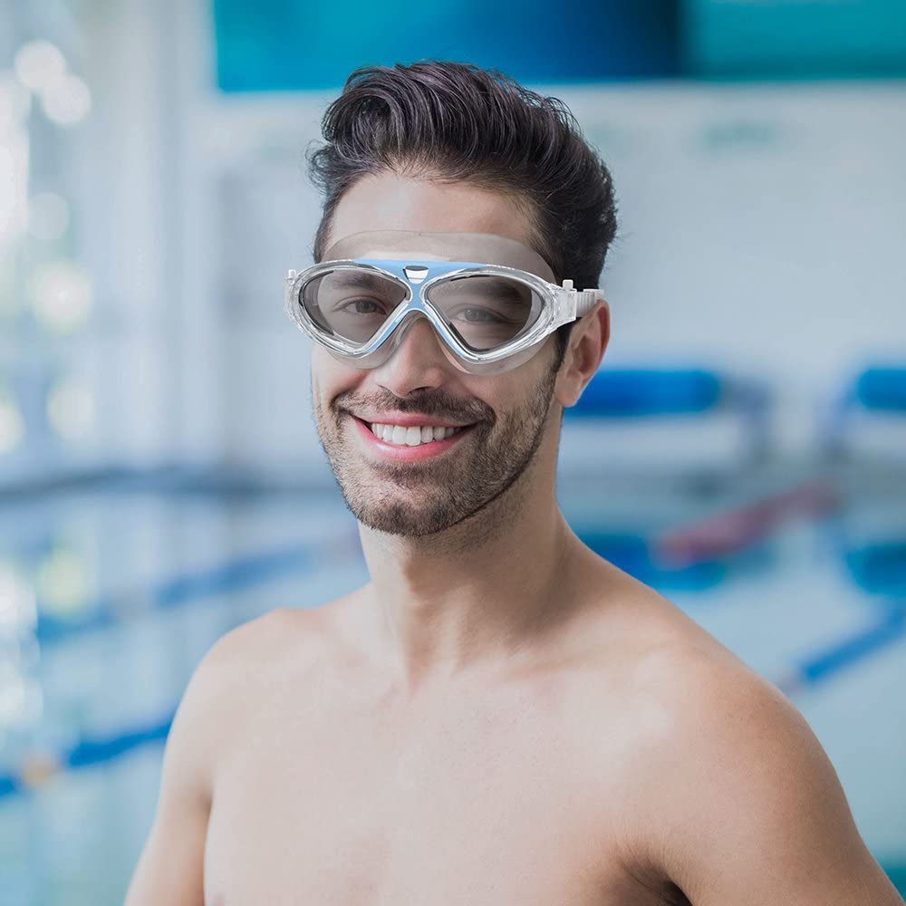 Professional Anti-Fog Clear Swimming Goggles with UV Protection - Comfortable & Durable for Pool, Beach, and Competitive Swimming