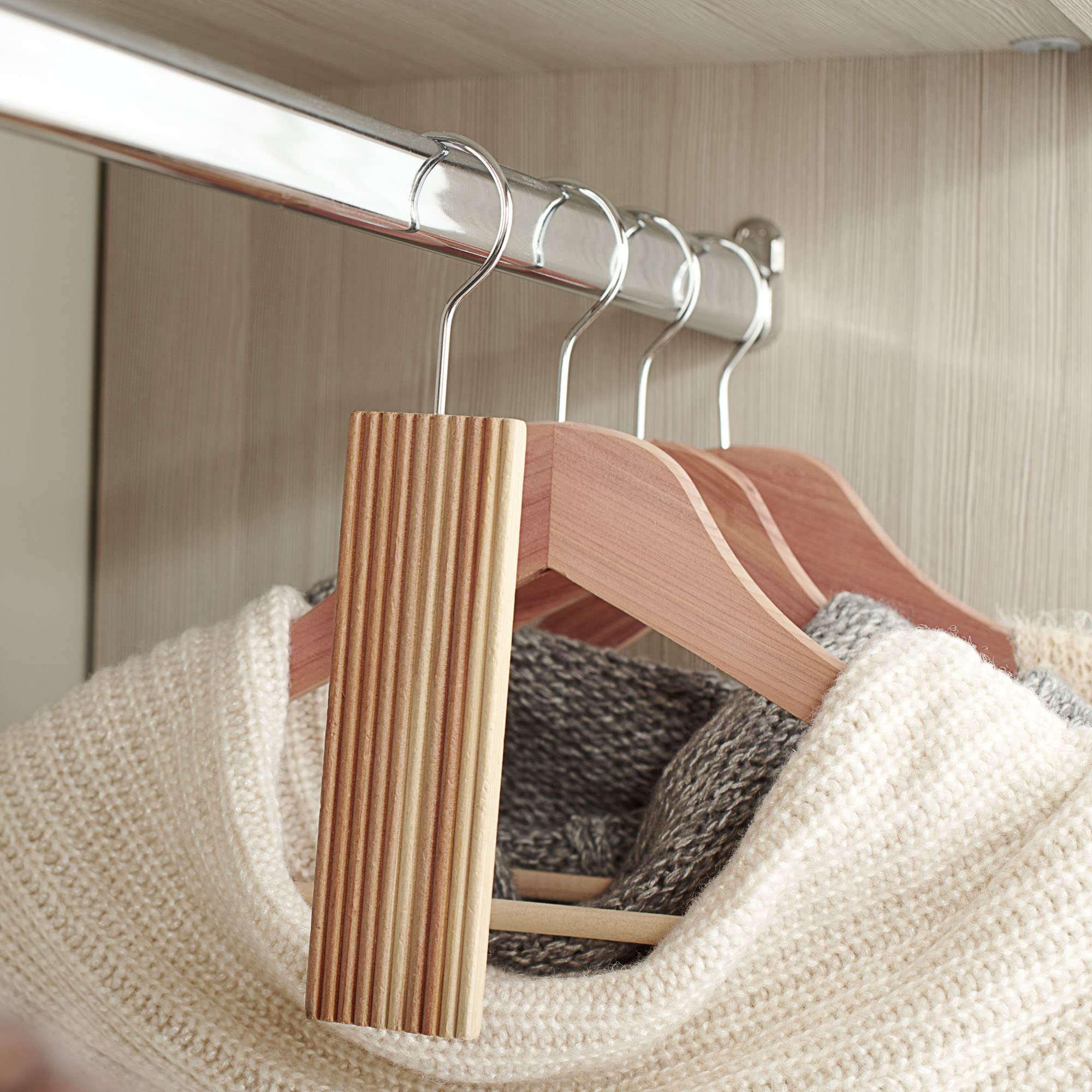CedarFresh Cedar with Lavender Scented Closet Hangers - Natural Wooden Closet Organizers for Fresh & Fragrant Wardrobe - Perfect for Closets, Drawers and Storage Spaces